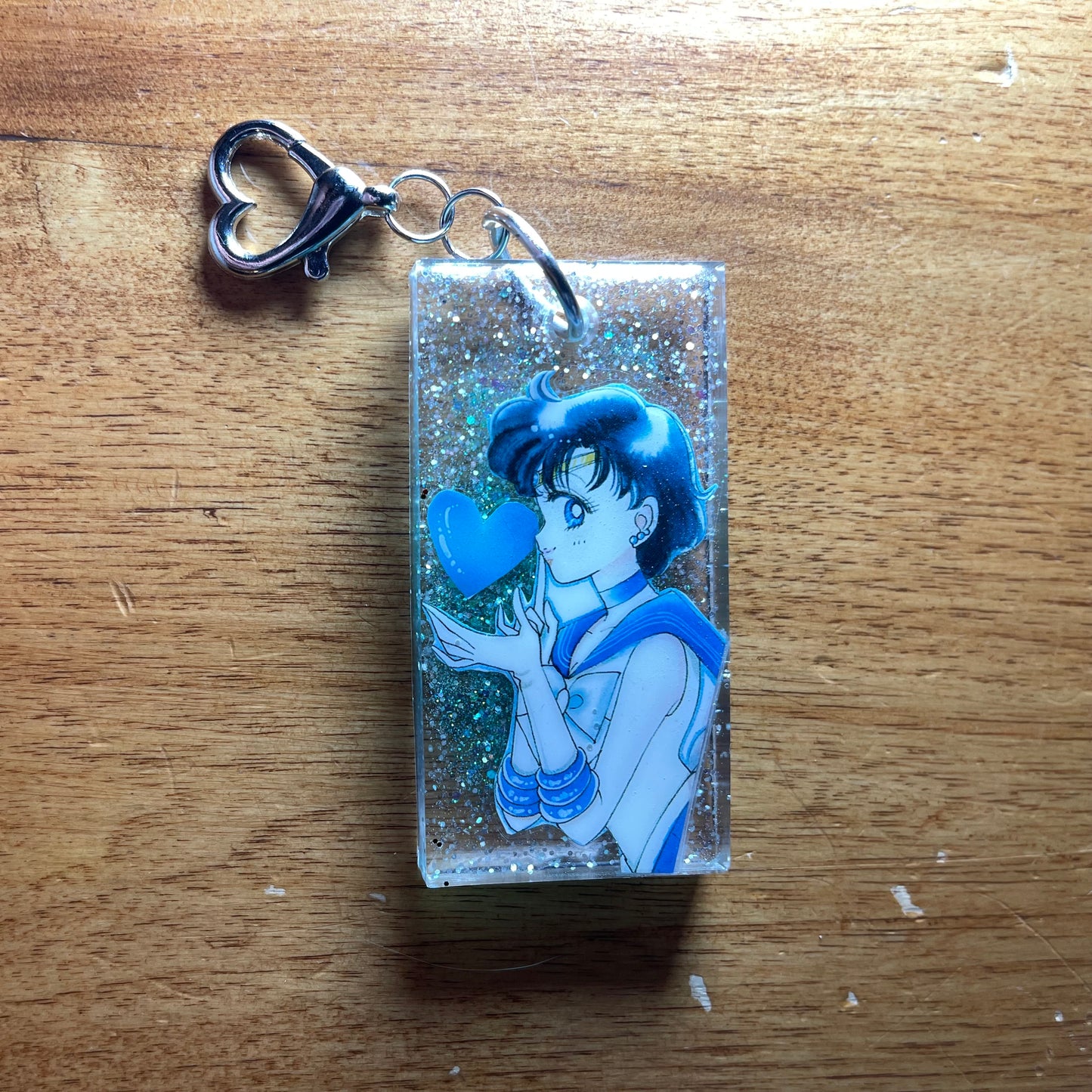 Mercury Aqua Manga Resin Keychain