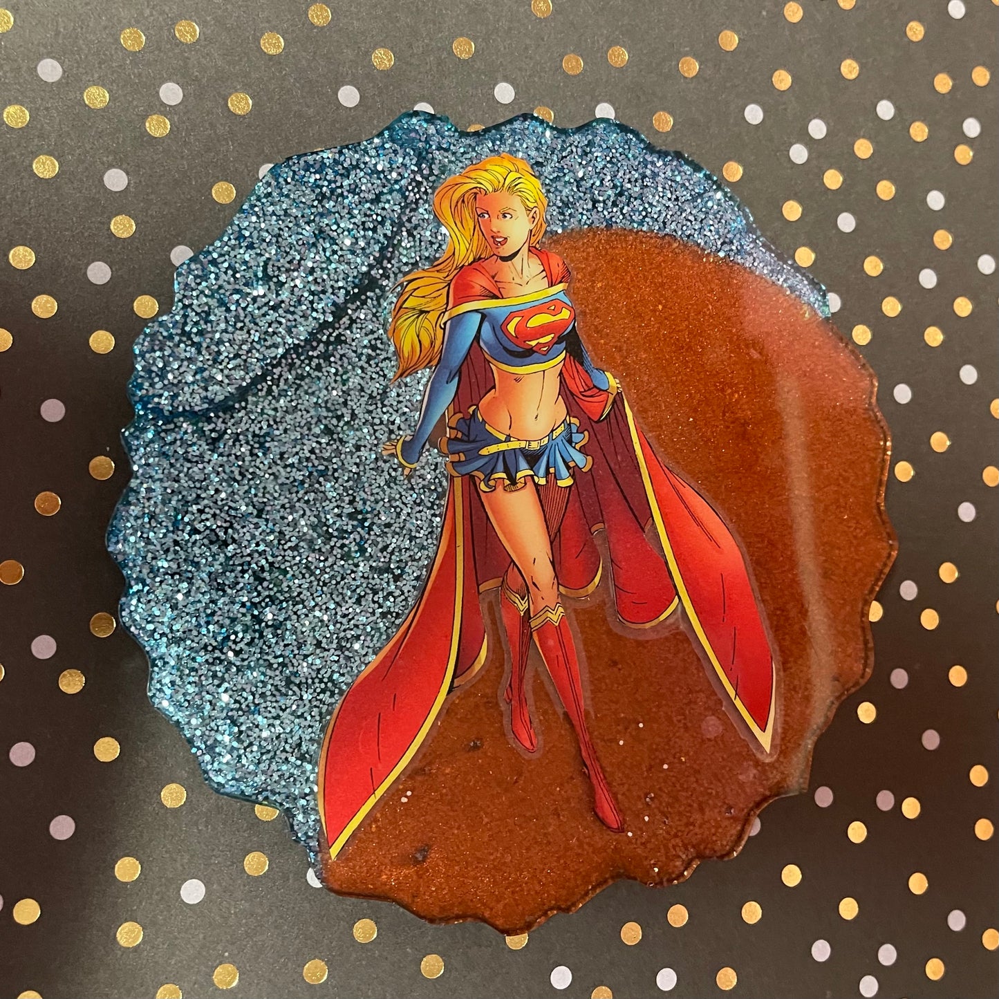 Super Comic Book Resin Coaster