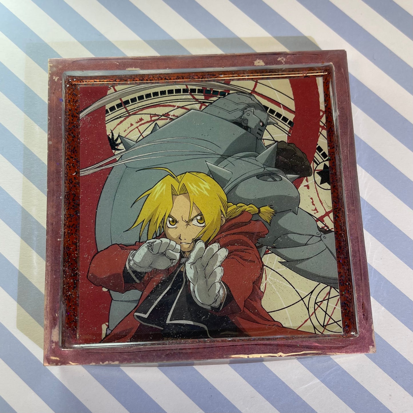 “Two Brothers” Manga Resin Coaster
