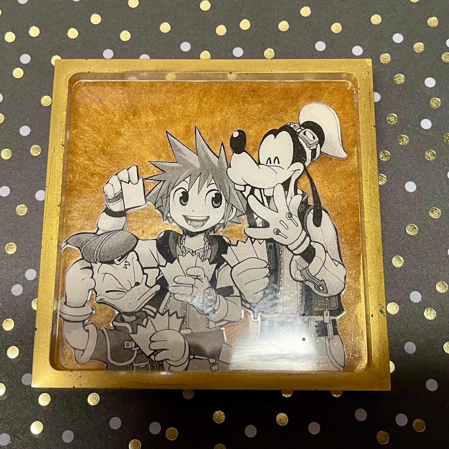 “Friends Forever” Manga Resin Coaster