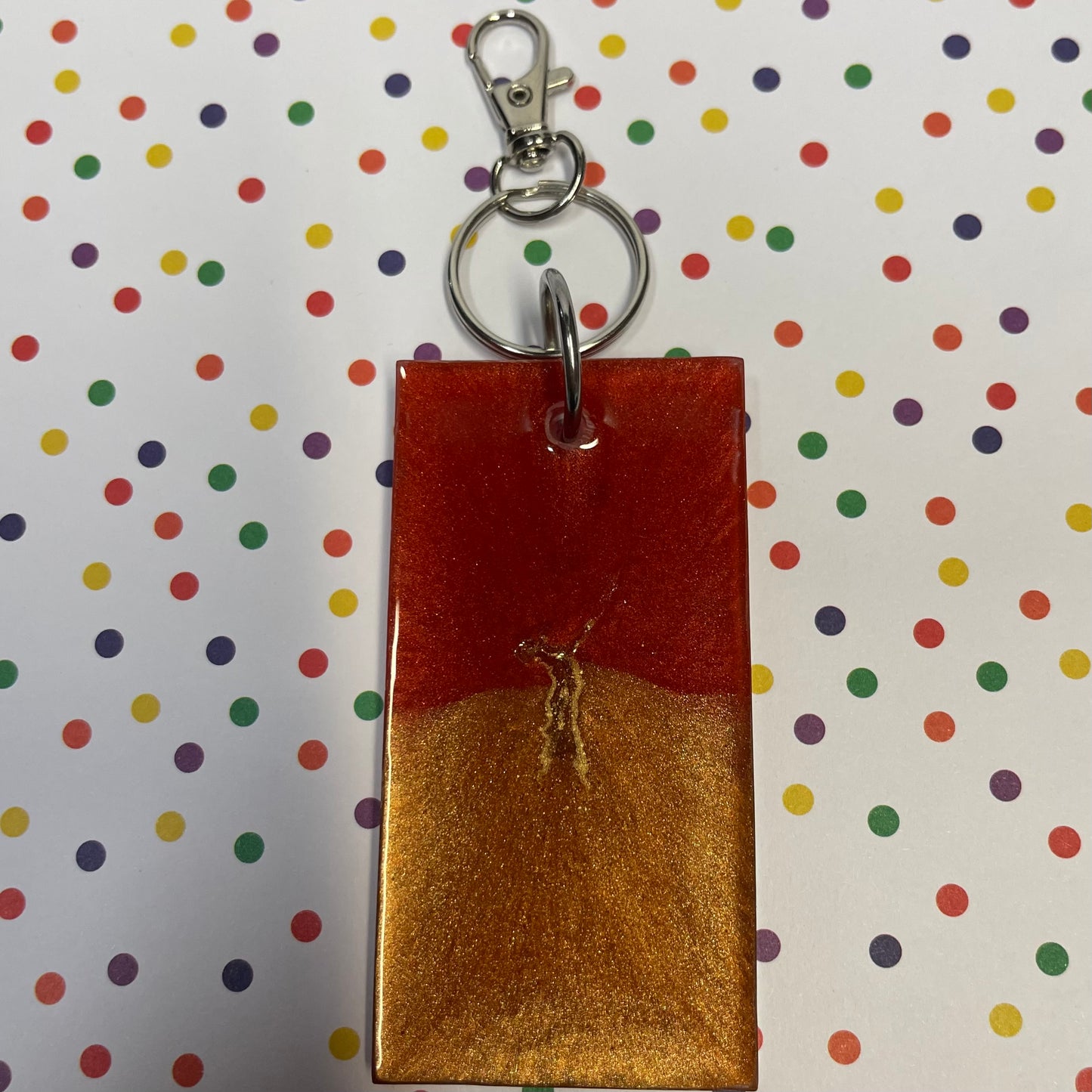Cute Fox Comic Book Resin Large Keychain