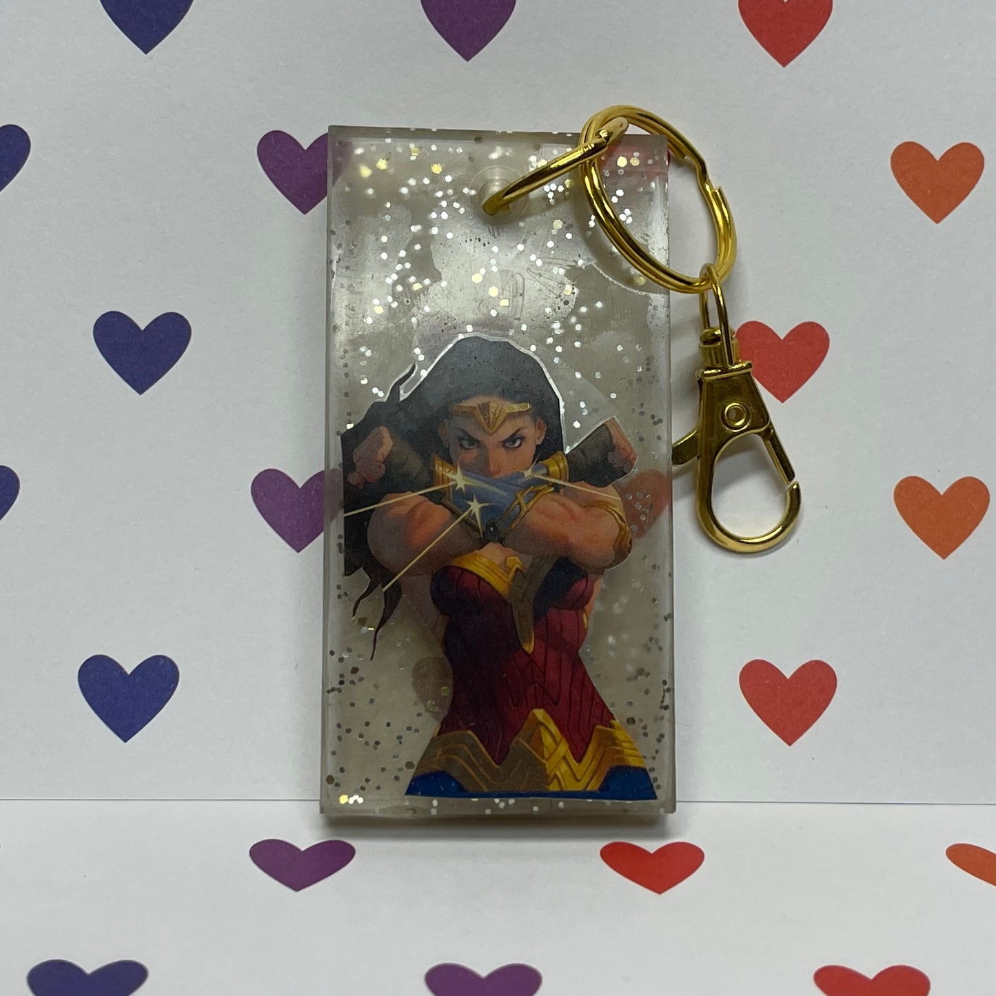 Bulletproof Woman Comic Book Resin Keychain