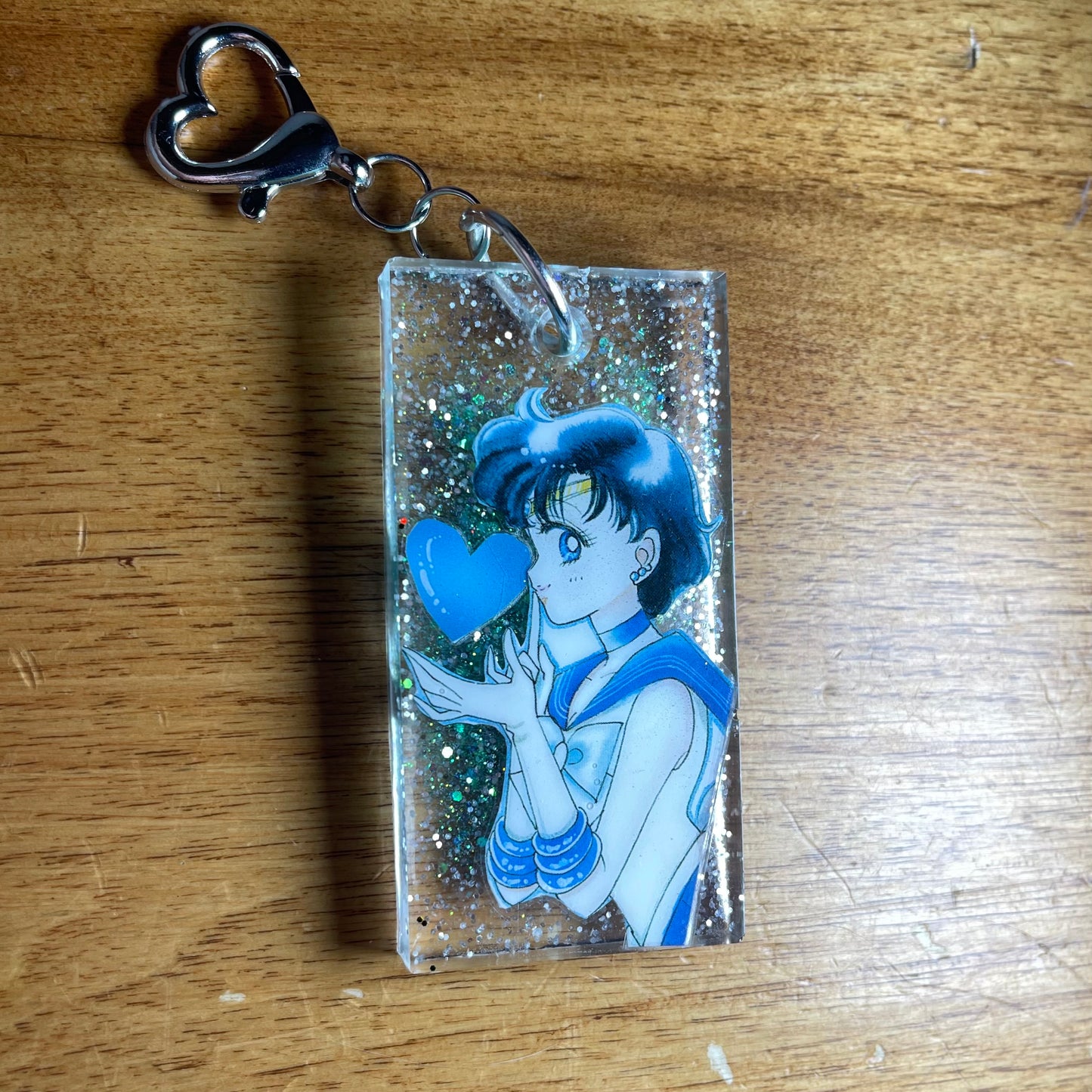 Mercury Aqua Manga Resin Keychain