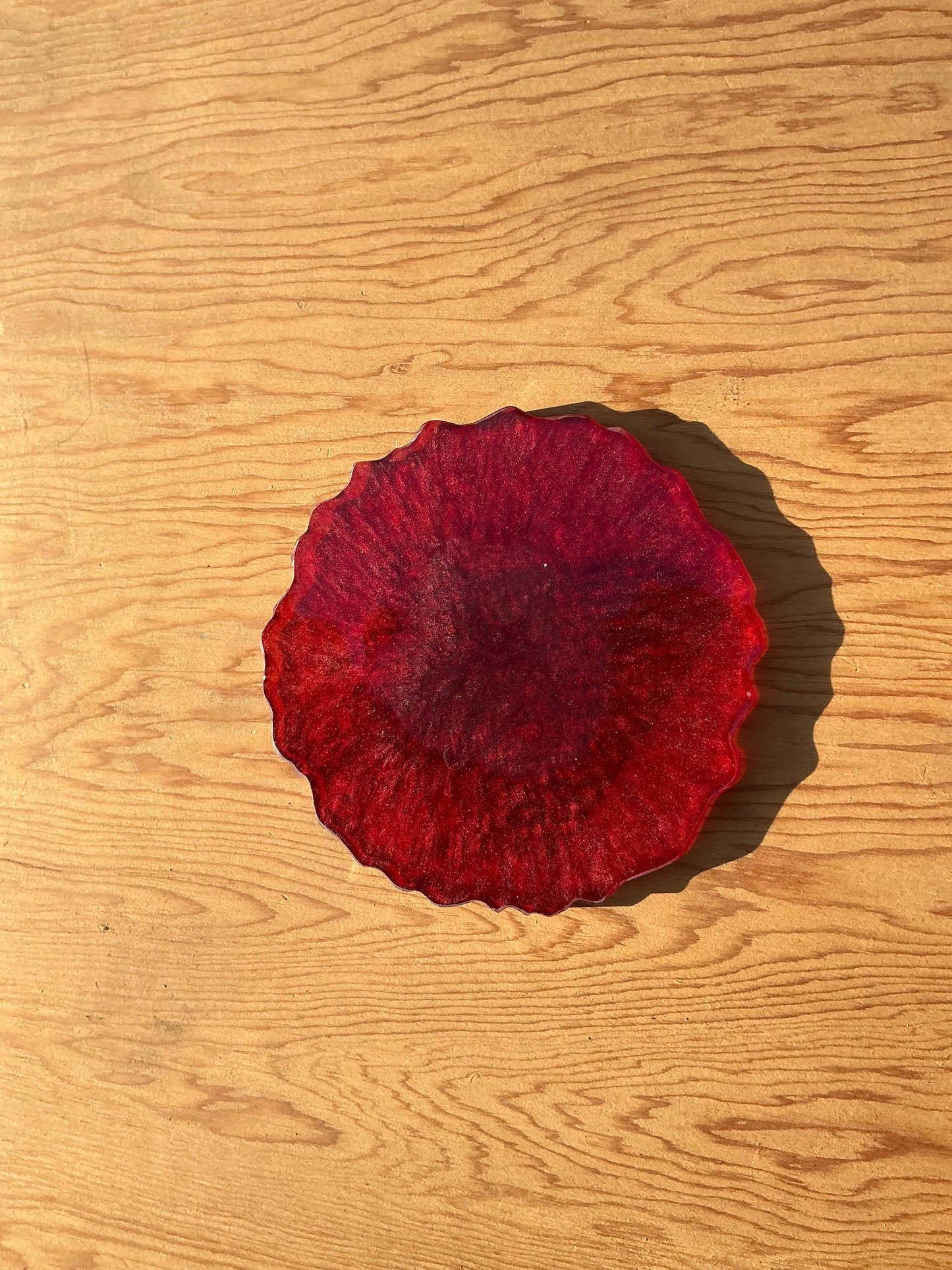 Red Diamond Hero Comic Book Resin Coaster