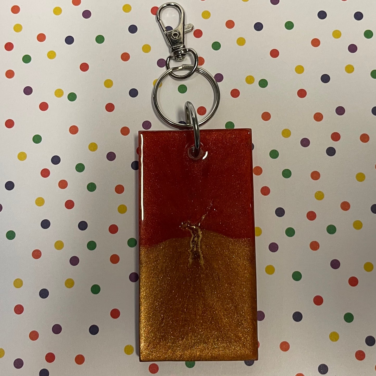 Cute Fox Comic Book Resin Large Keychain