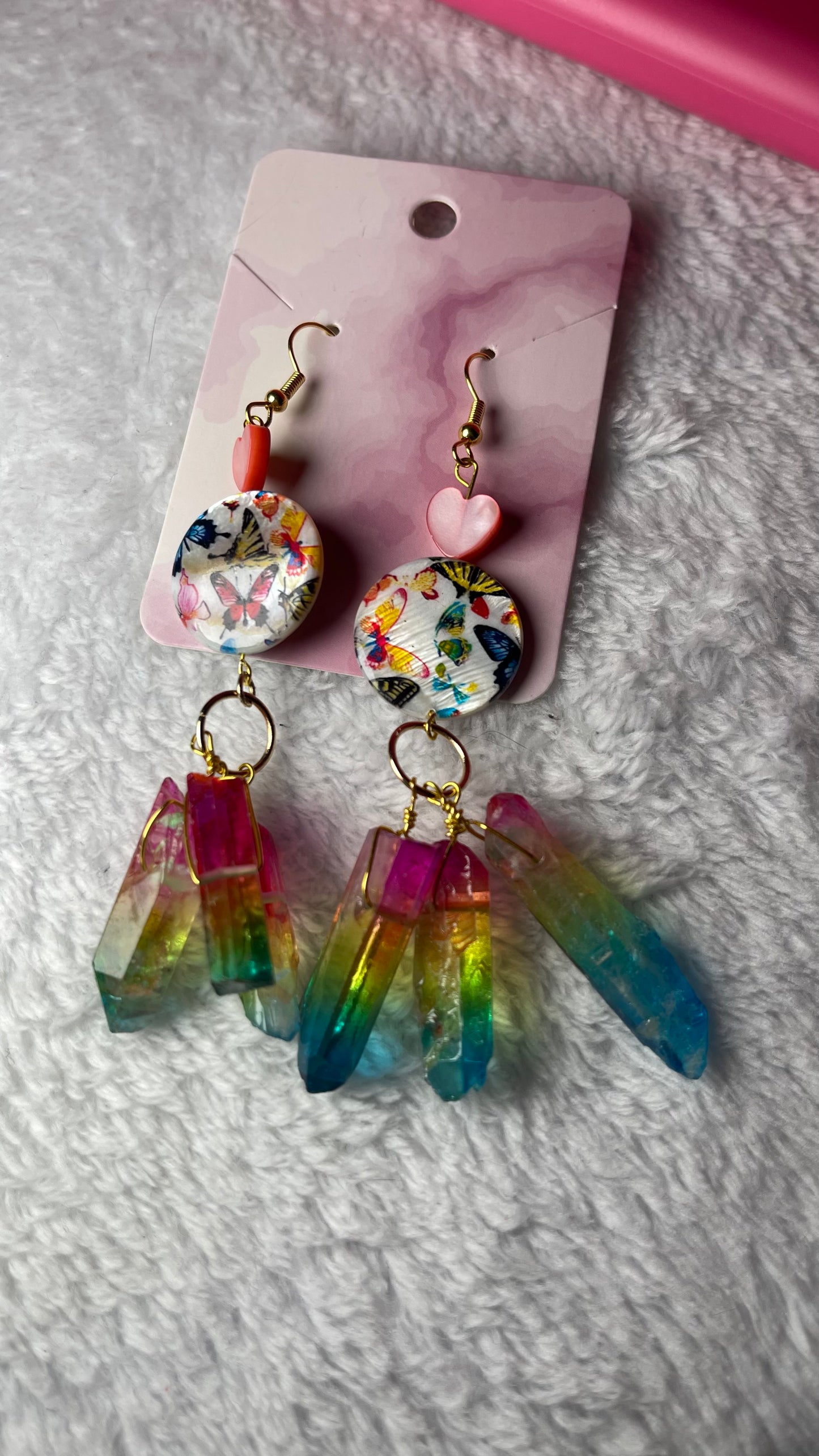 Rainbow Butterfly Earrings