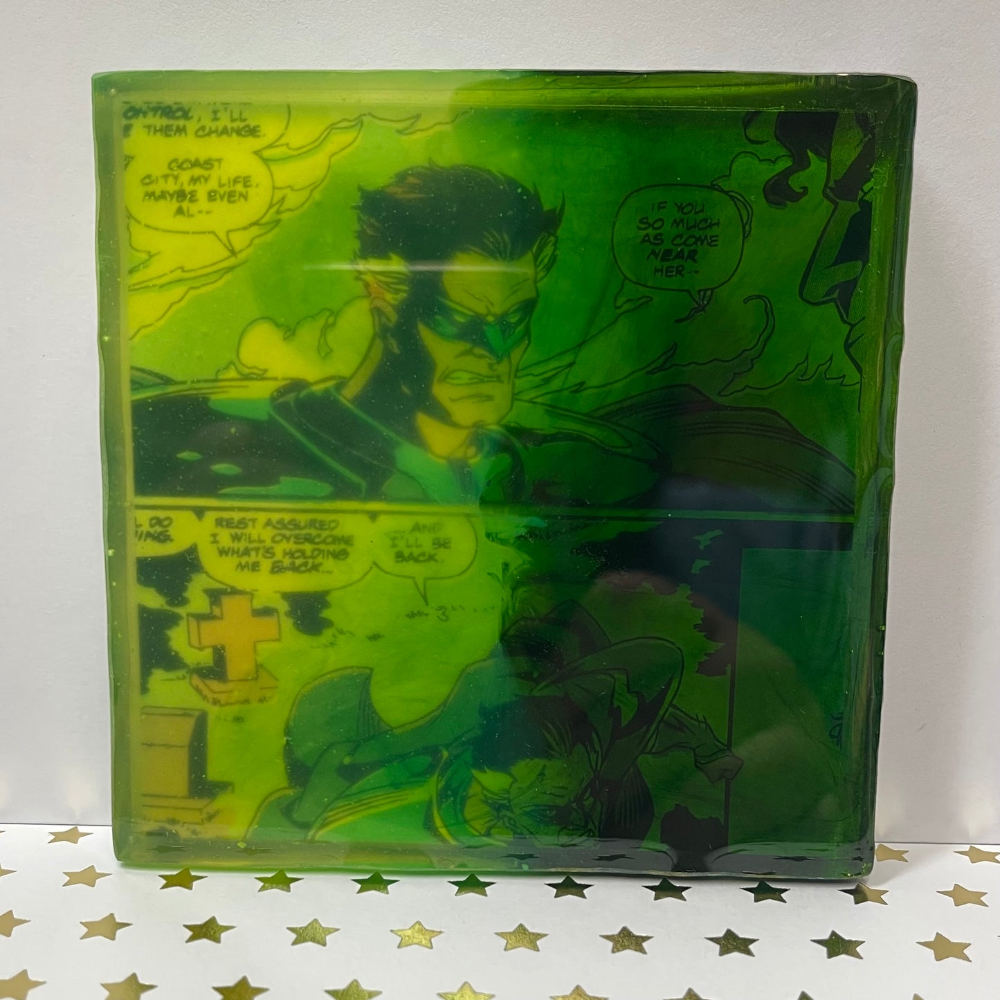 “Lanterns” Comic Book Resin Coaster