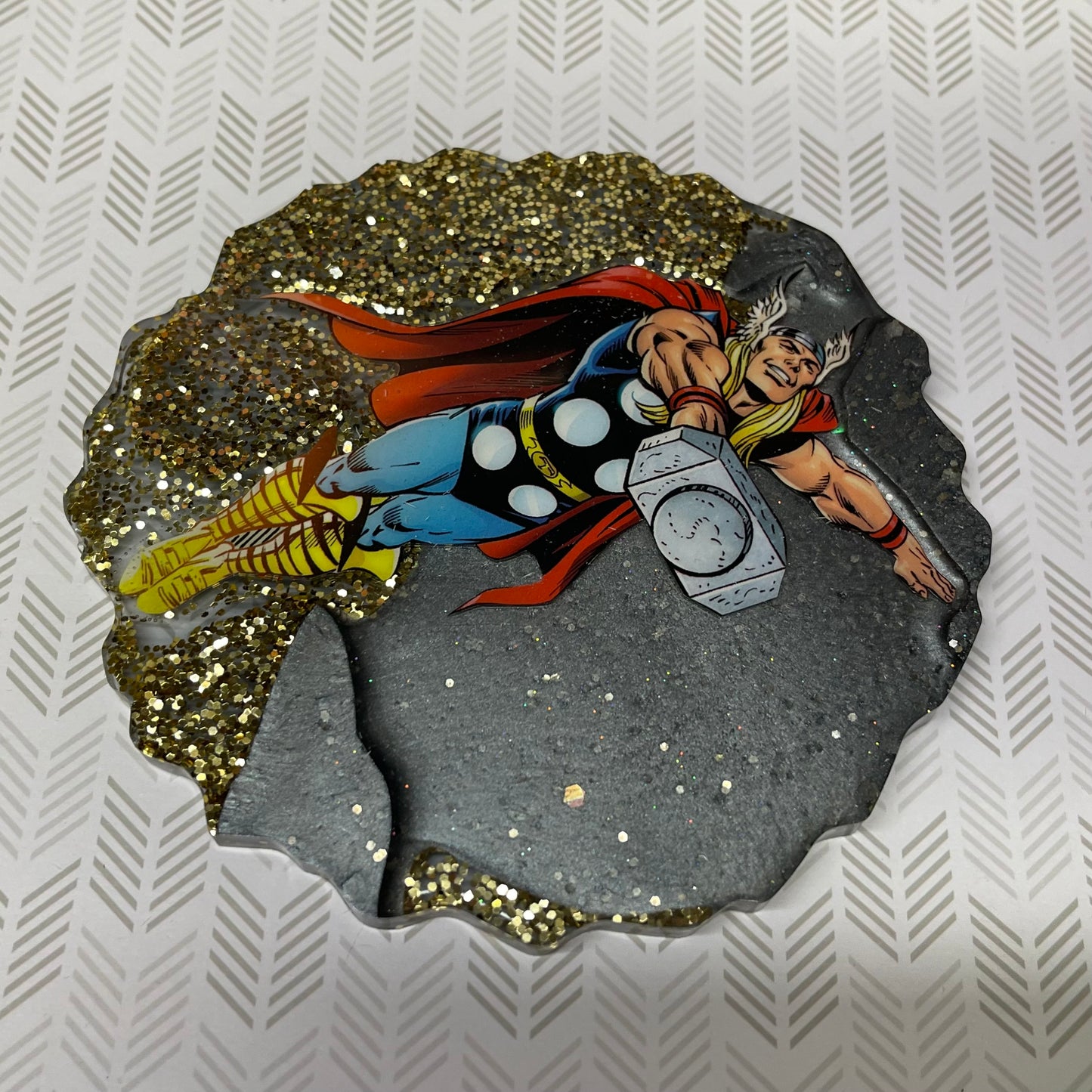 “Thunder” Comic Book Resin Coaster