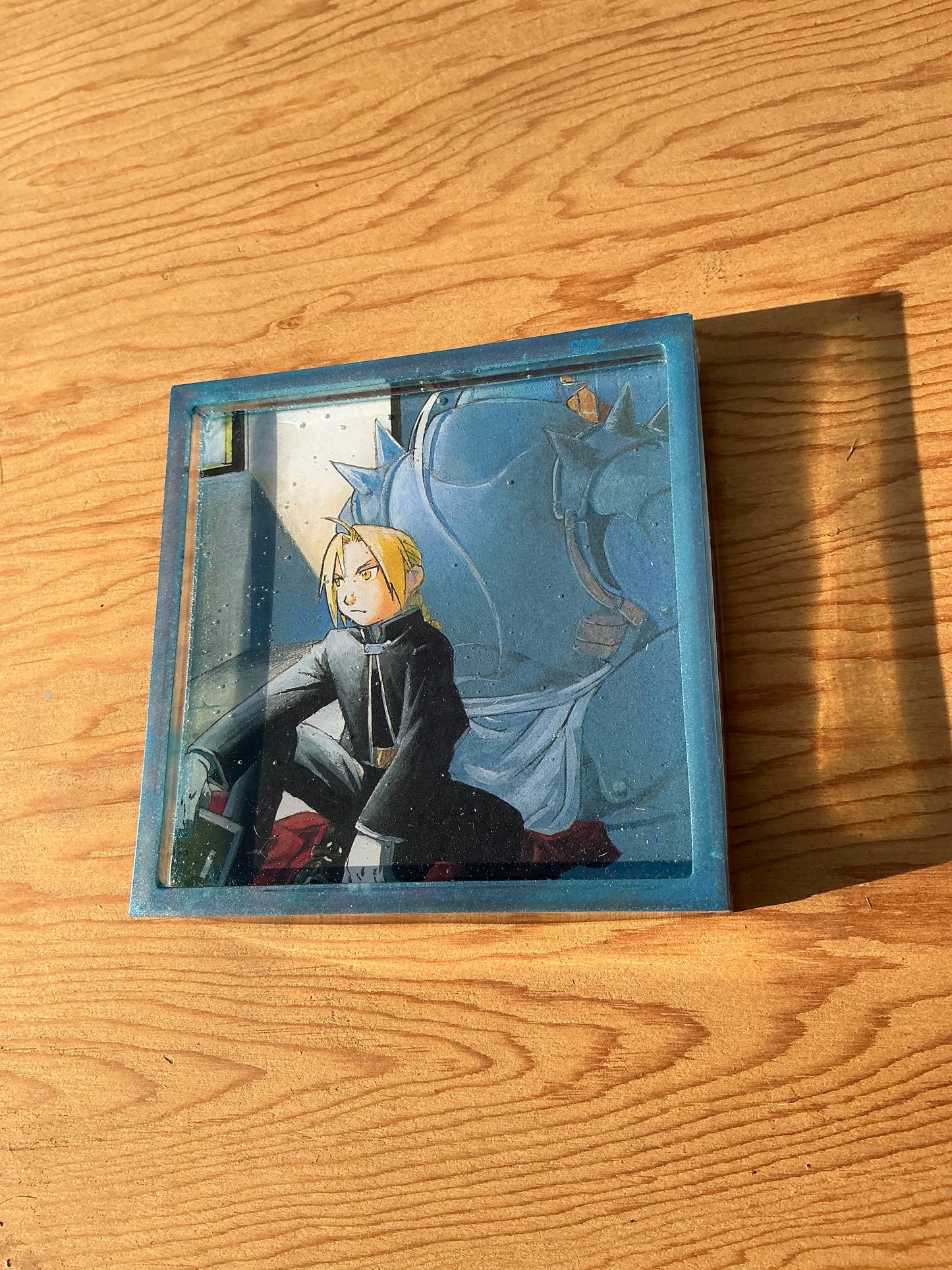 Metallic Manga Resin Coaster