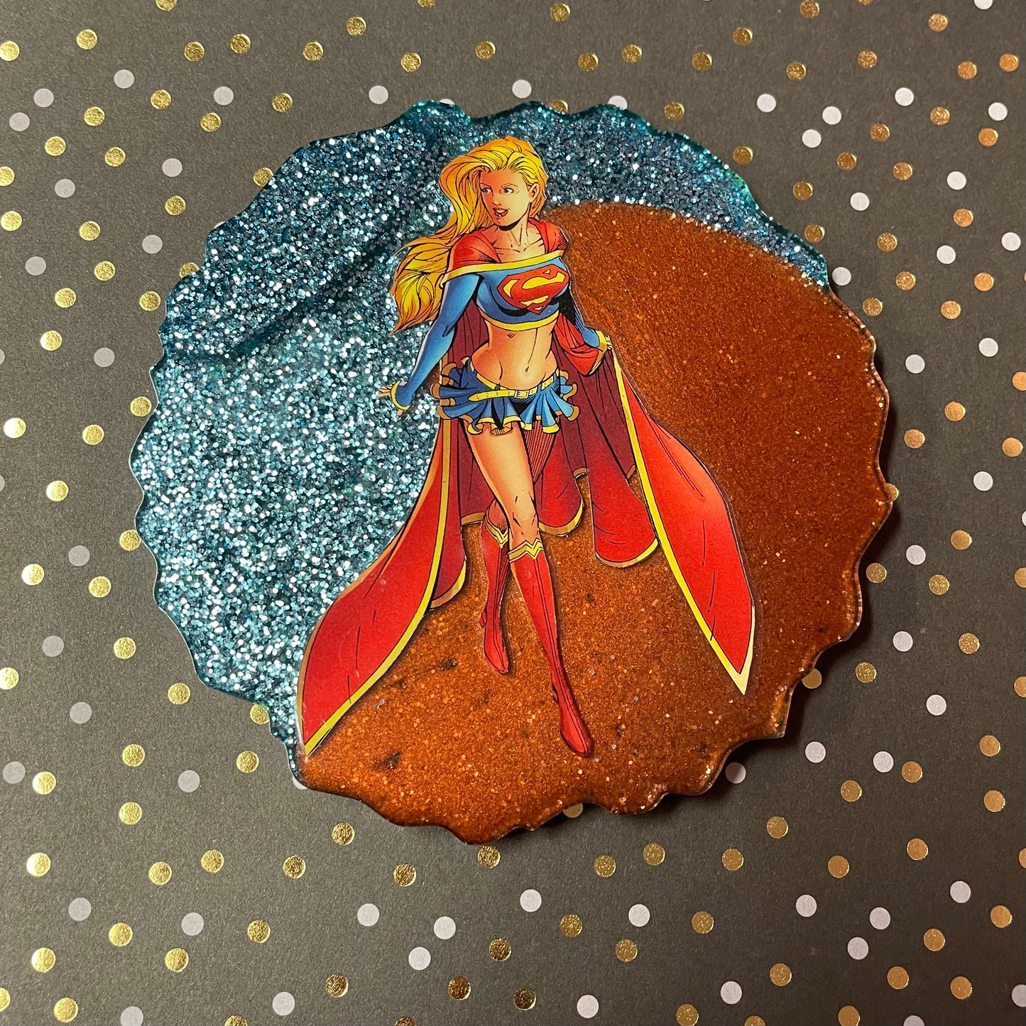 Super Comic Book Resin Coaster