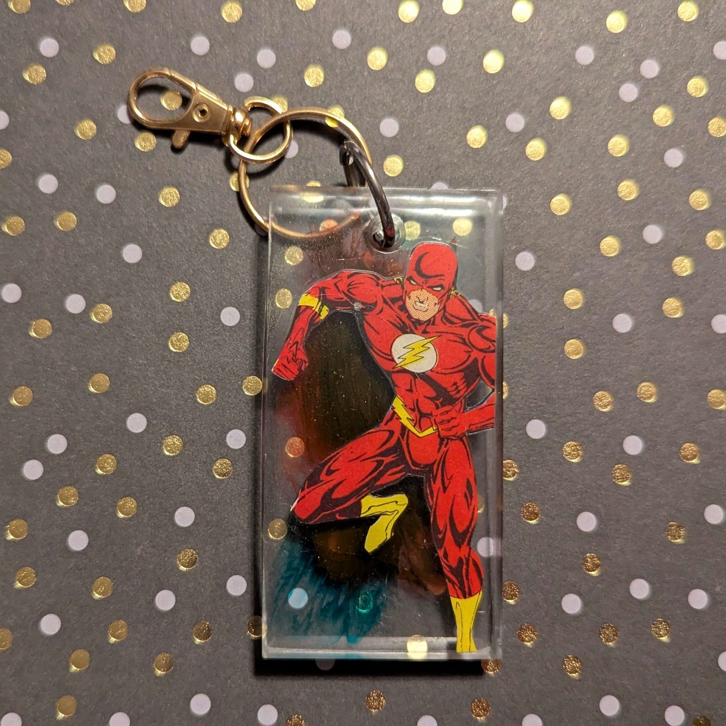 Fast Comic Book Resin Keychain
