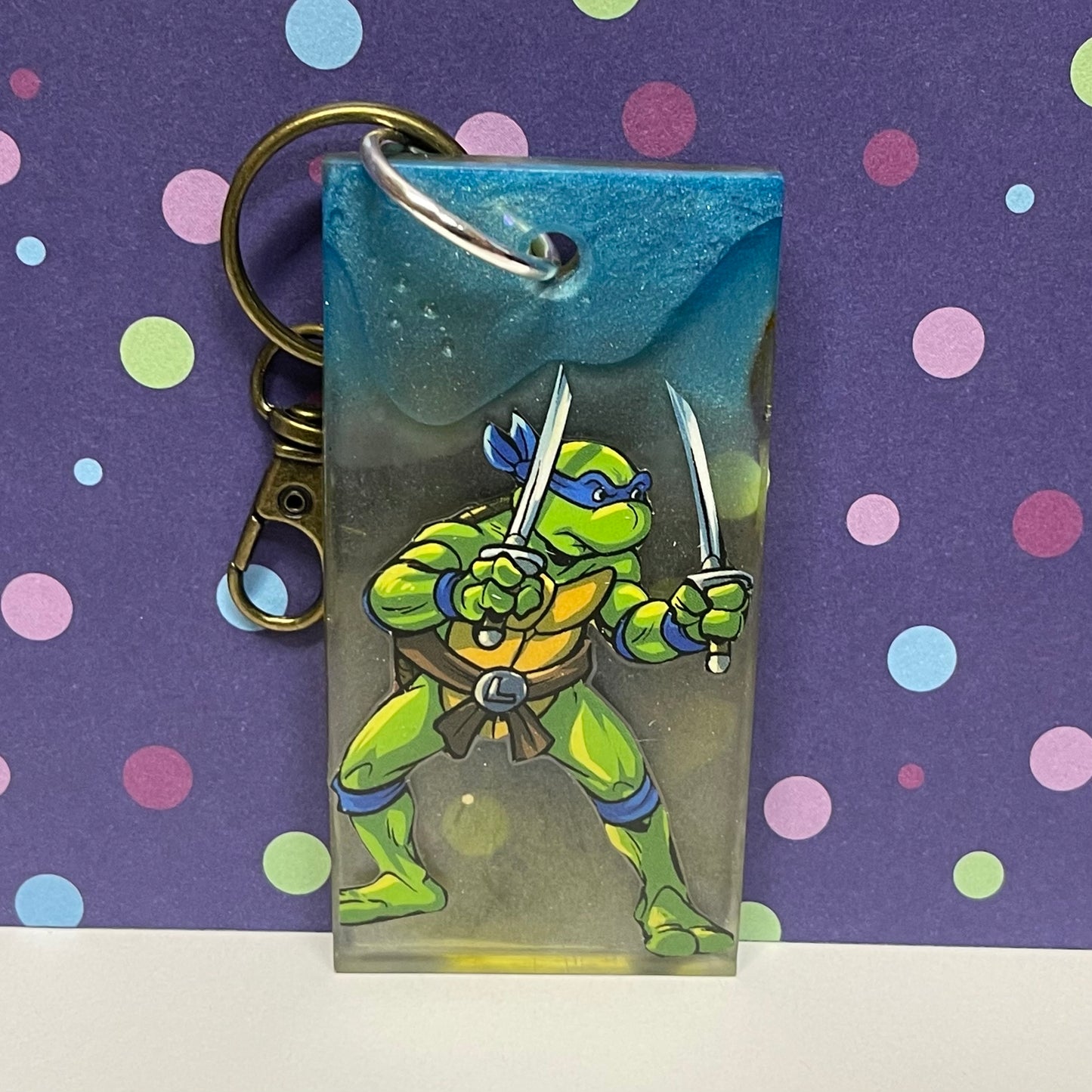 “Kowabunga” Comic Book Resin Keychain