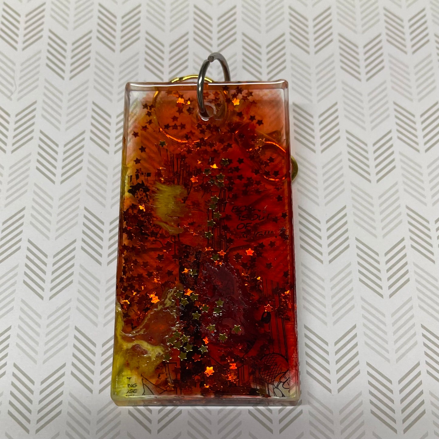 “Fighter” Manga Resin Large Keychain