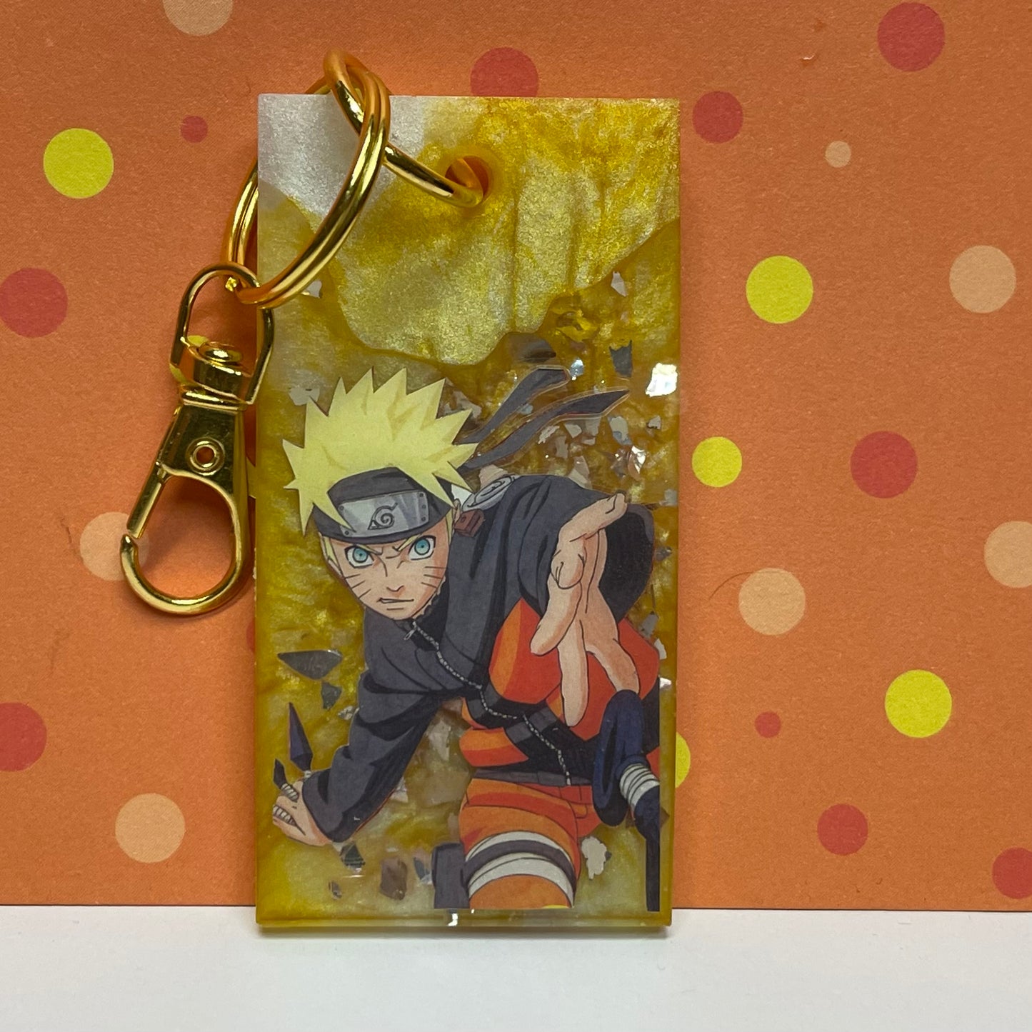Golden Ninja Manga Resin Keychain