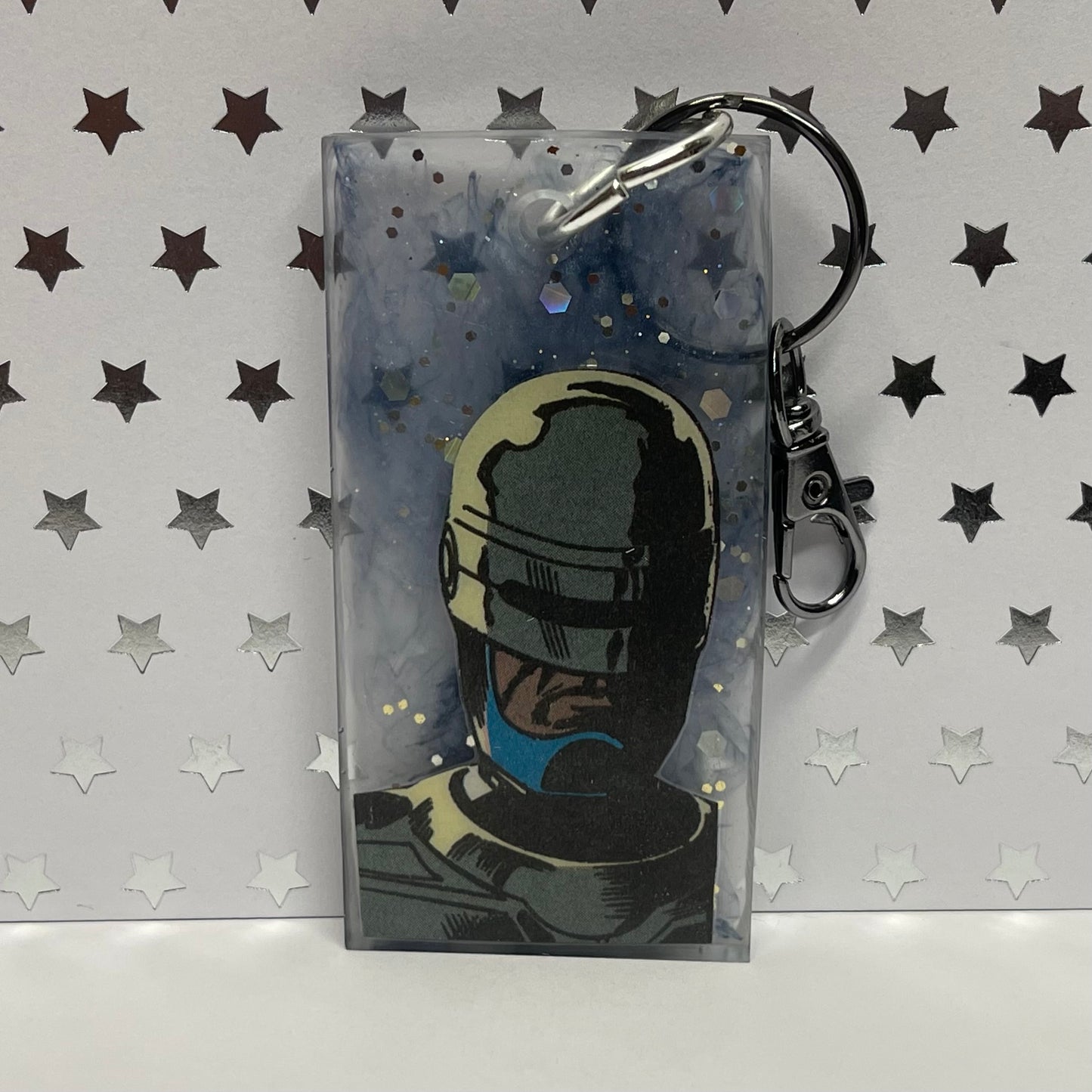“Protect and Serve” Comic Book Resin Keychain