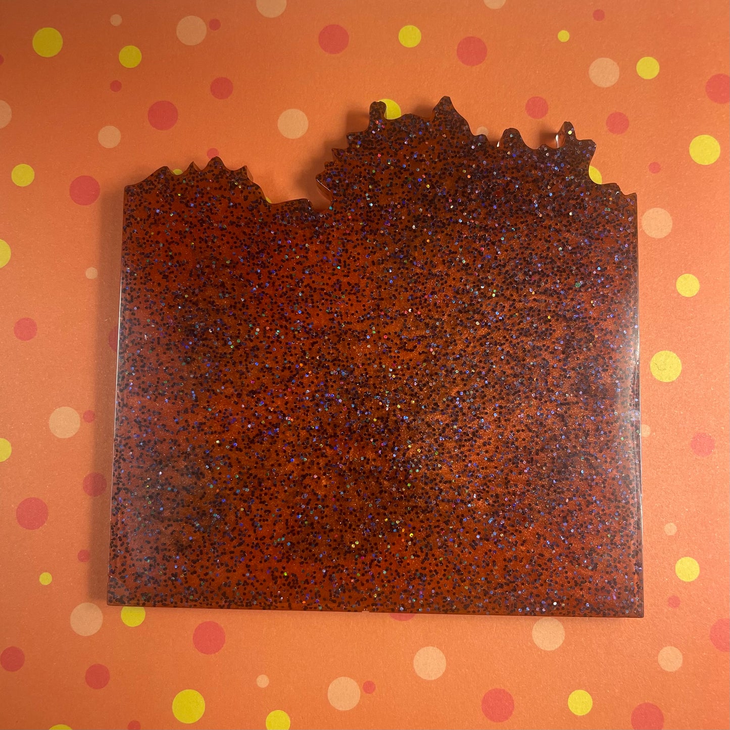 Red Edged Comic Book Resin Coaster