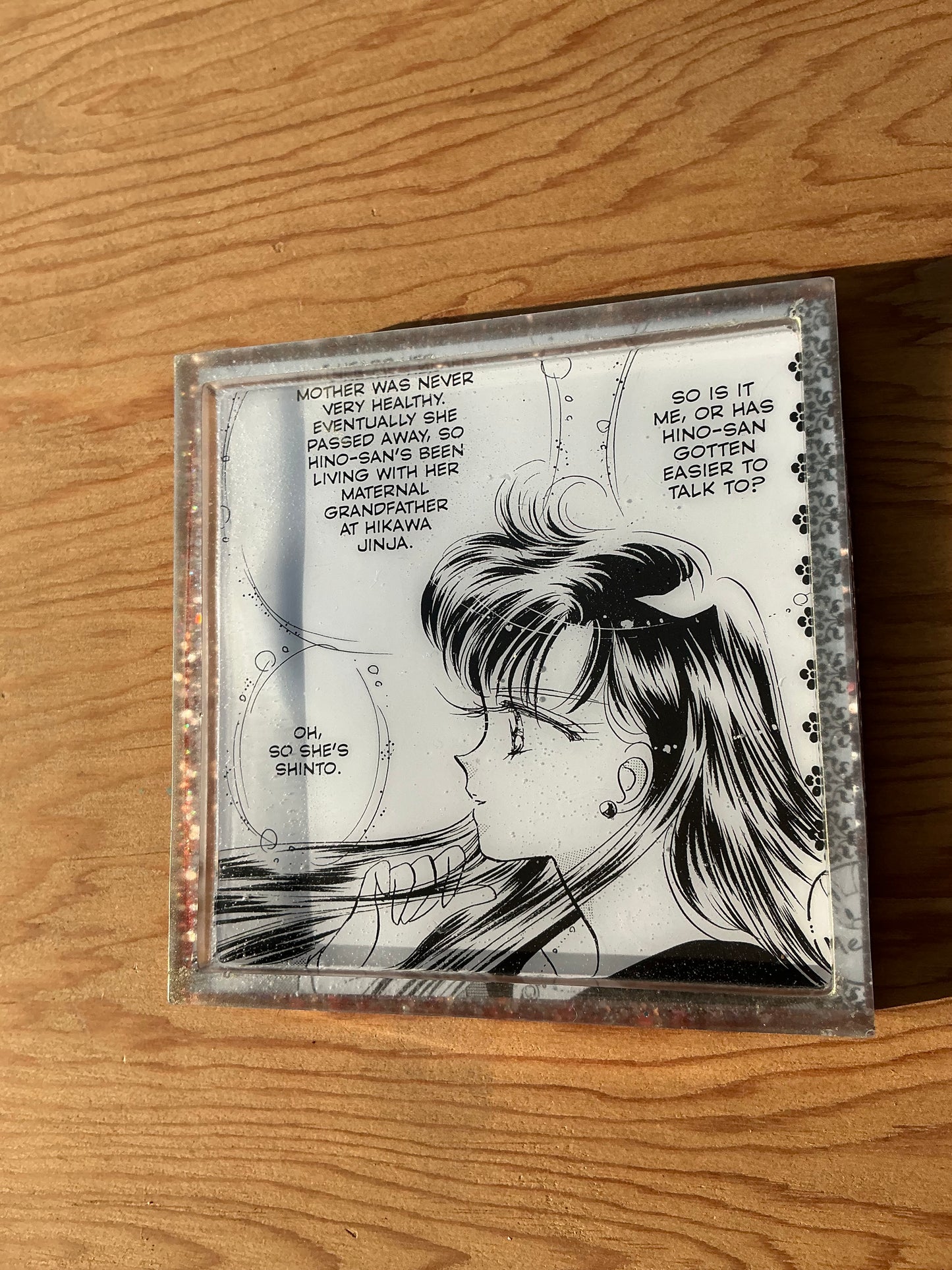 Shinto Sailor Manga Resin Coaster