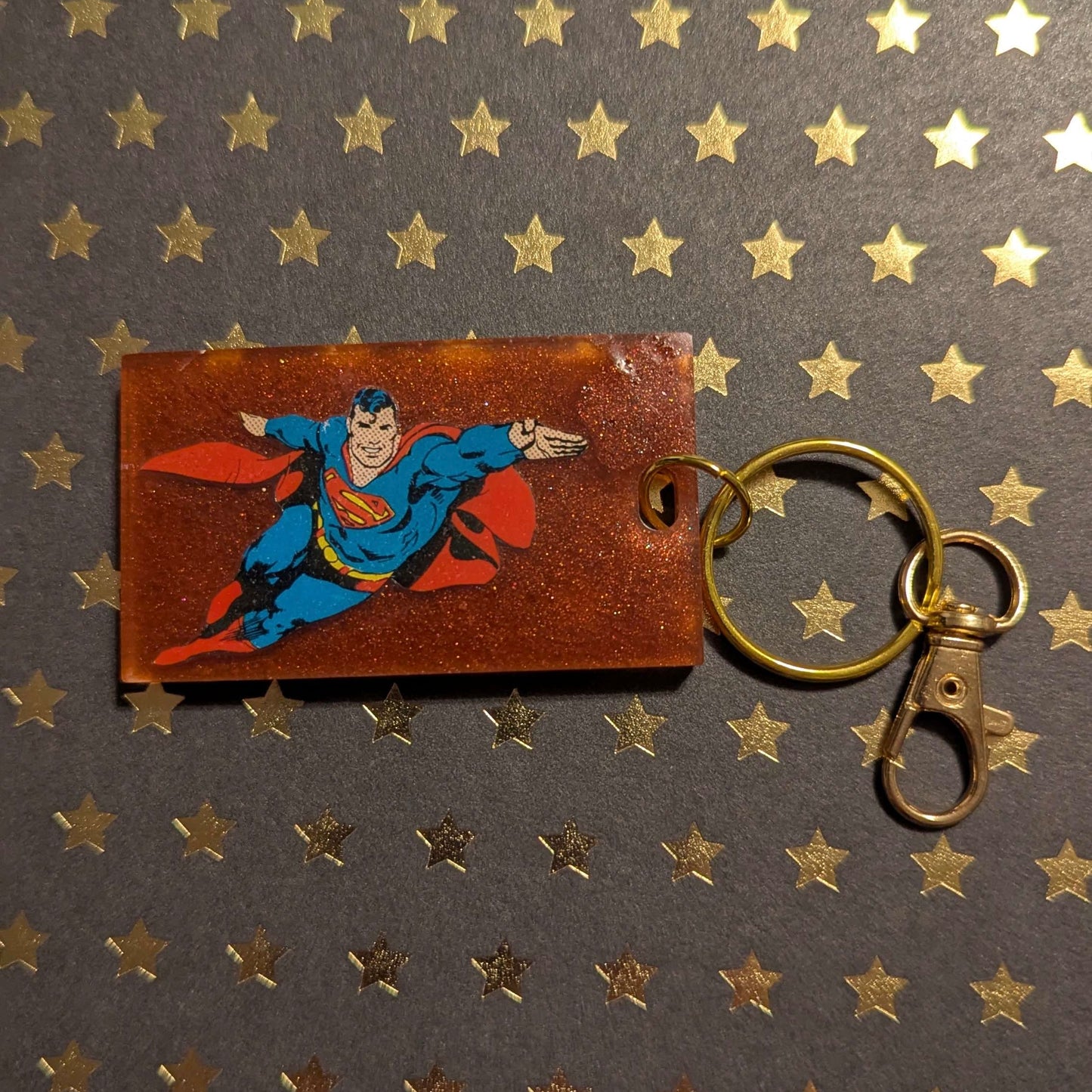 Super Comic Book Resin Mini Keychain