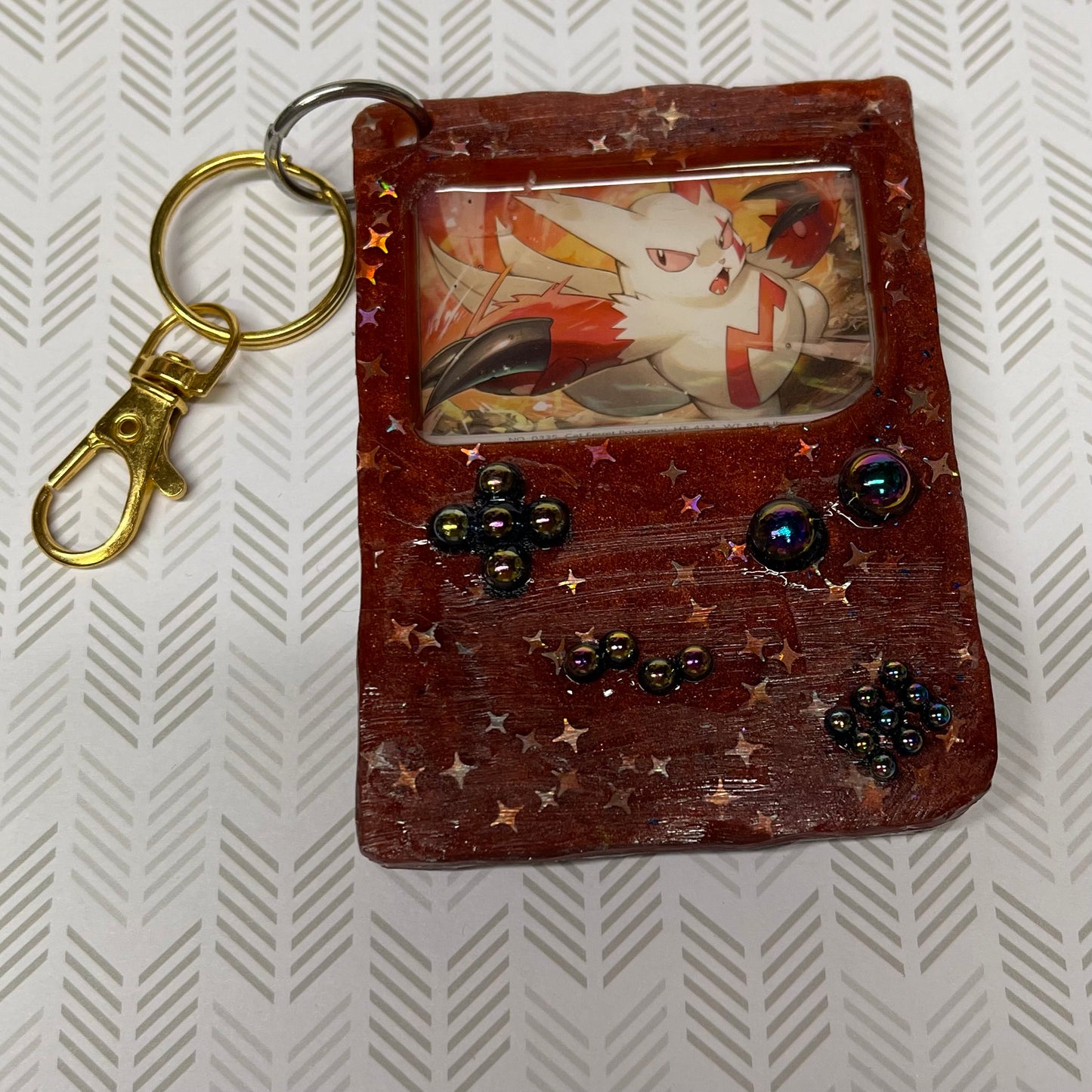 Game Console Red Keychain