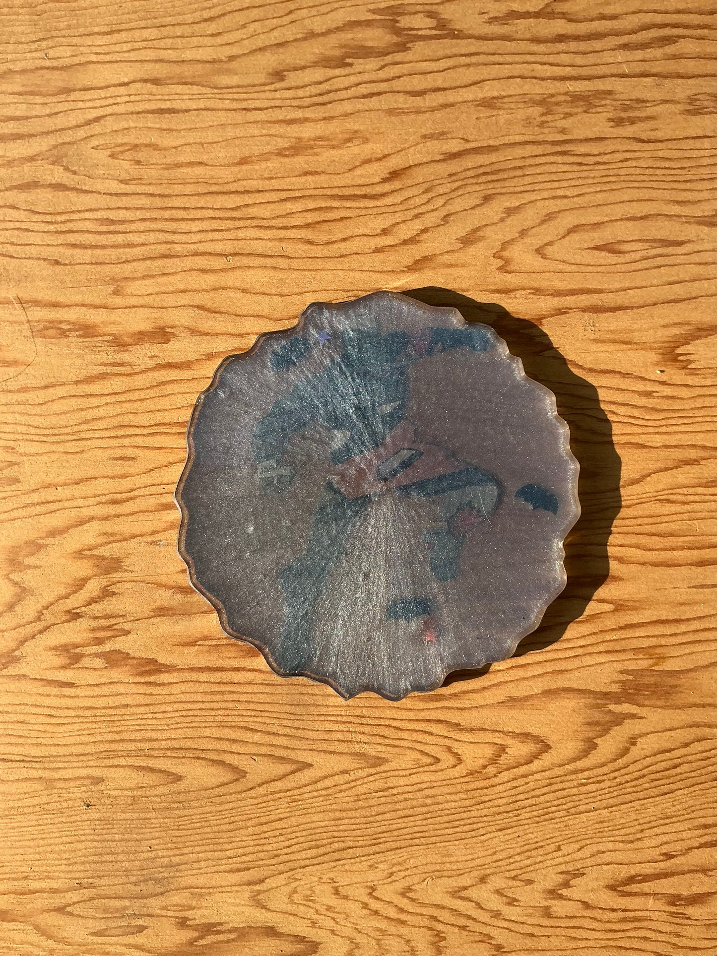 Grey Comic Book Resin Coaster