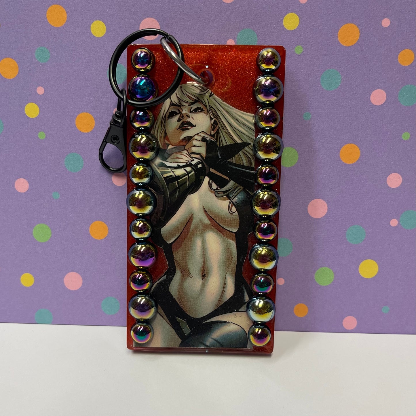 Sexy Vampire Large Comic Book Keychain