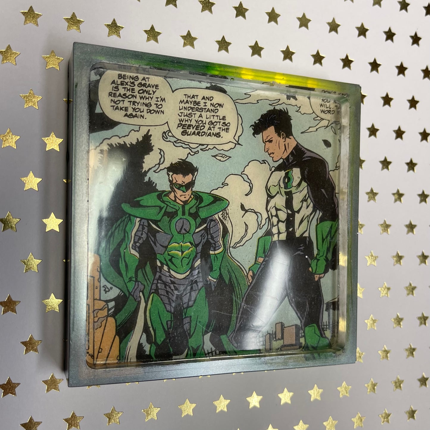 “Lanterns” Comic Book Resin Coaster