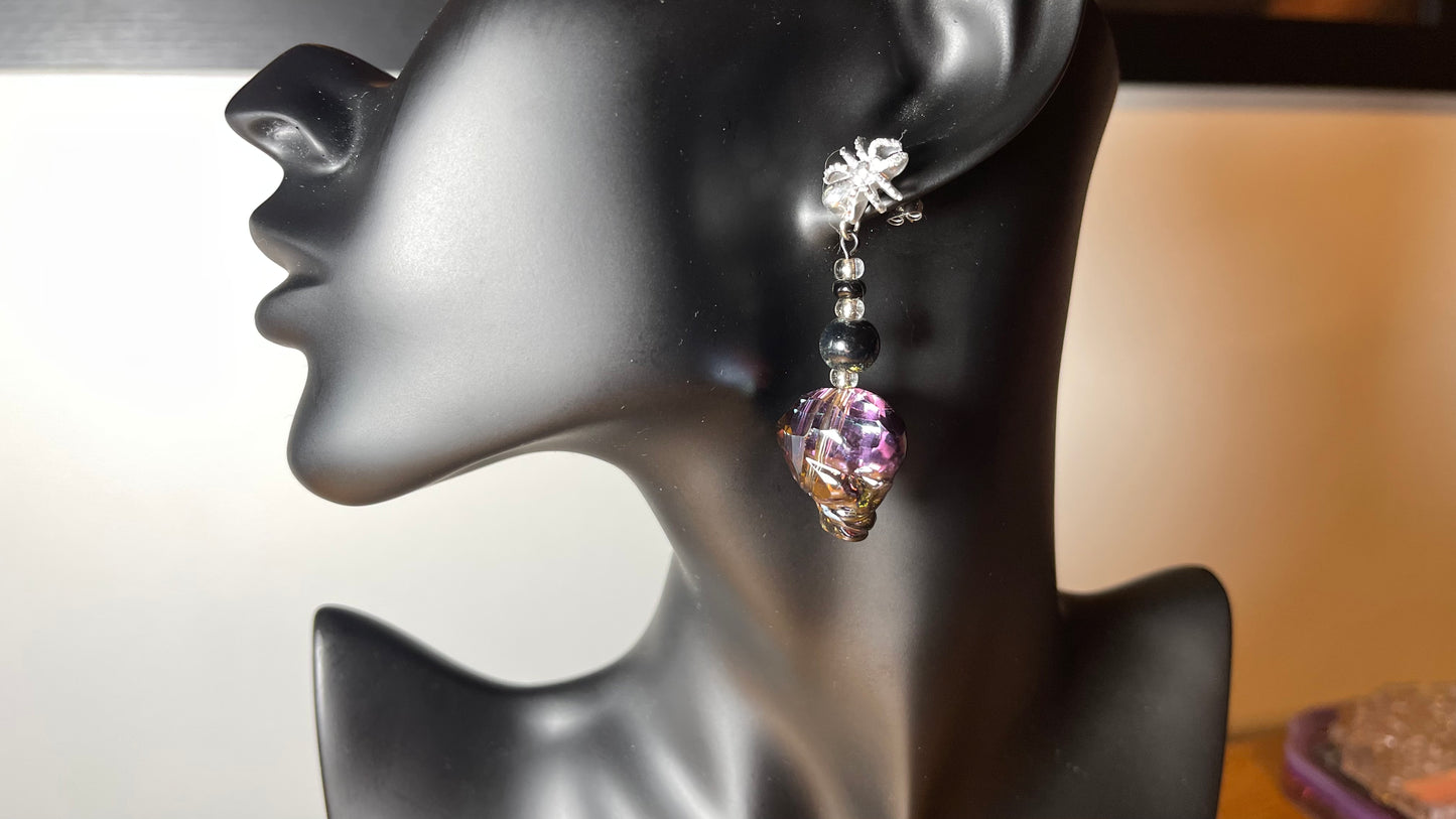 Spooky Skeleton Spider Earrings