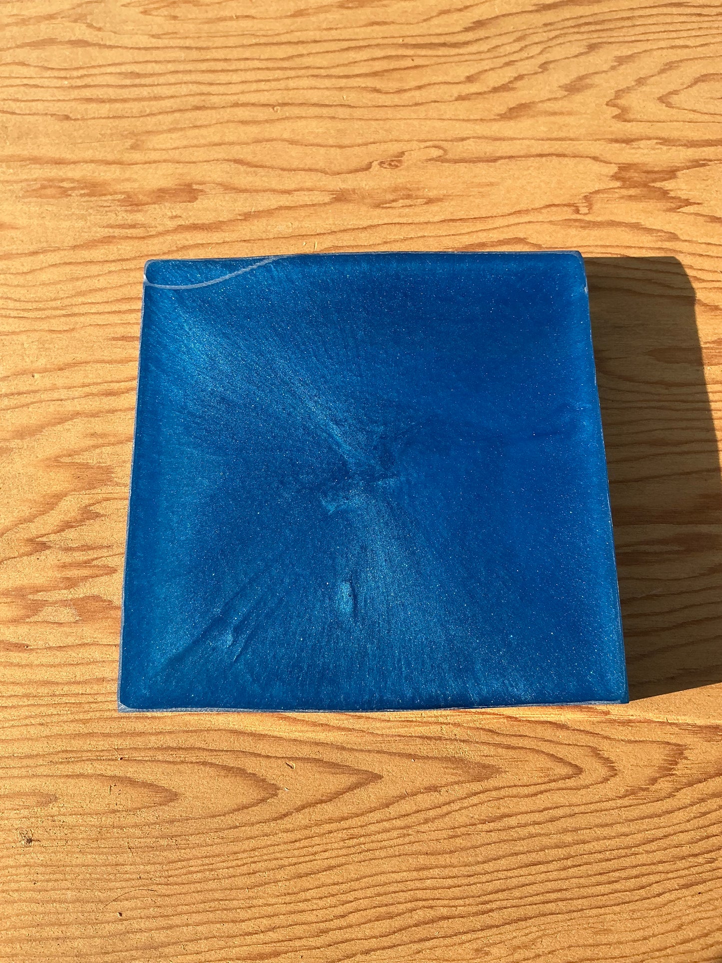 Super Blue Comic Book Resin Coaster
