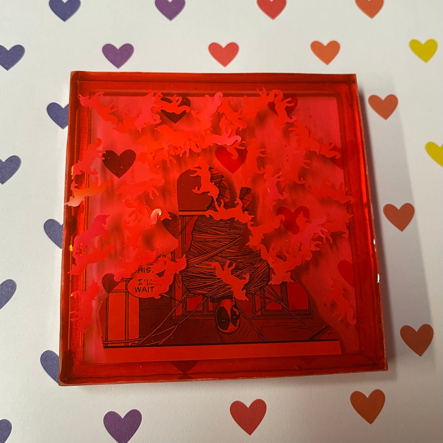 “Mouthy” Comic Book Resin Coaster