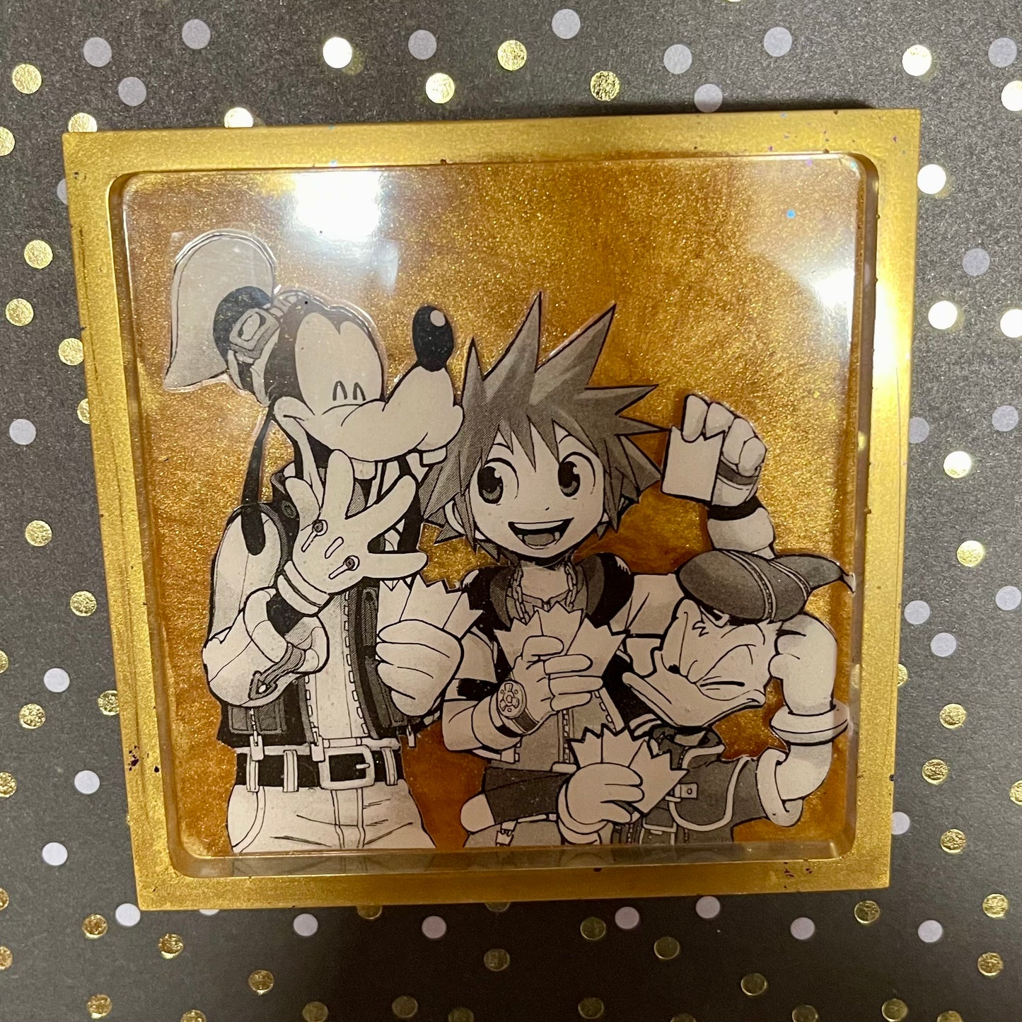 “Friends Forever” Manga Resin Coaster