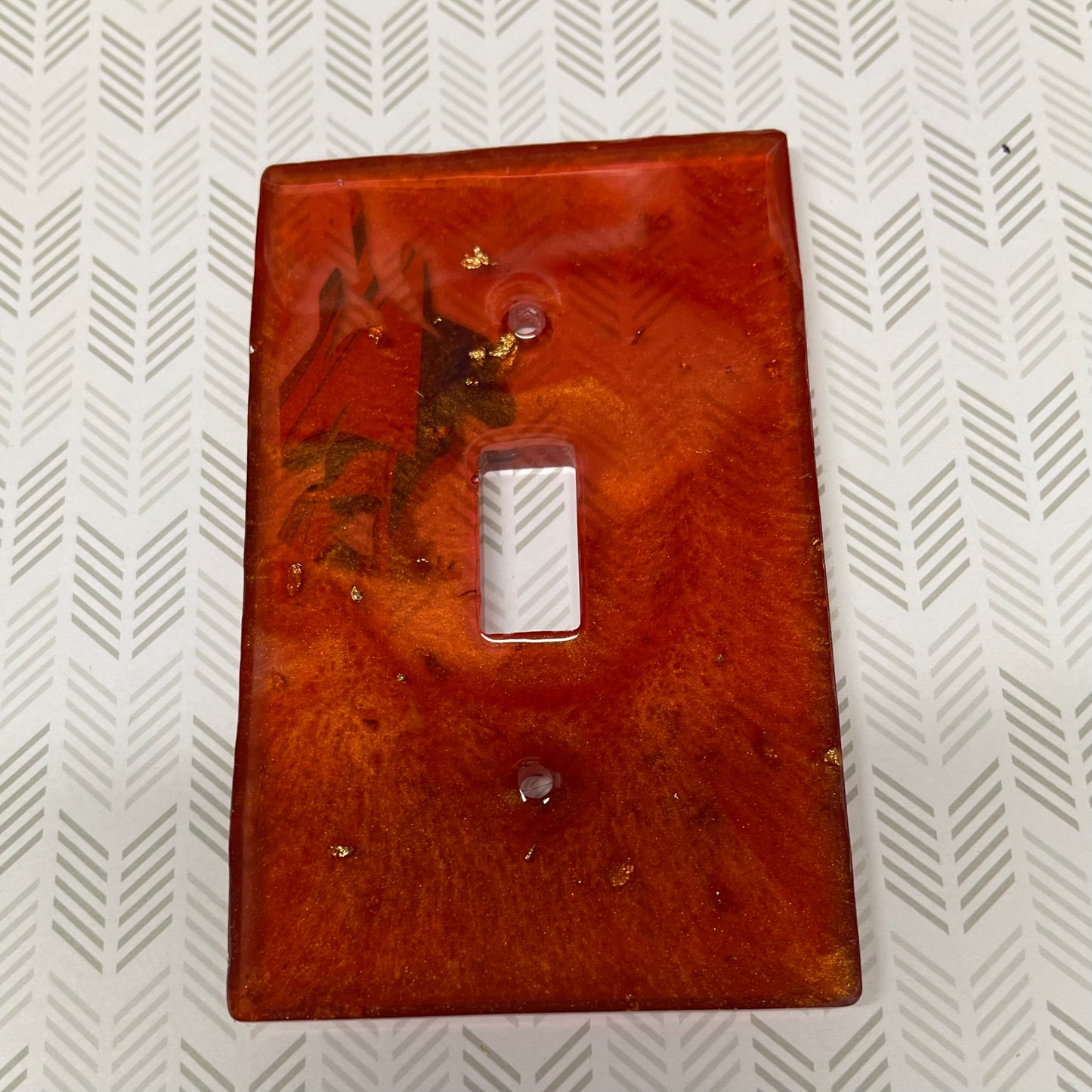 Red Comic Book Resin Light Switch Cover