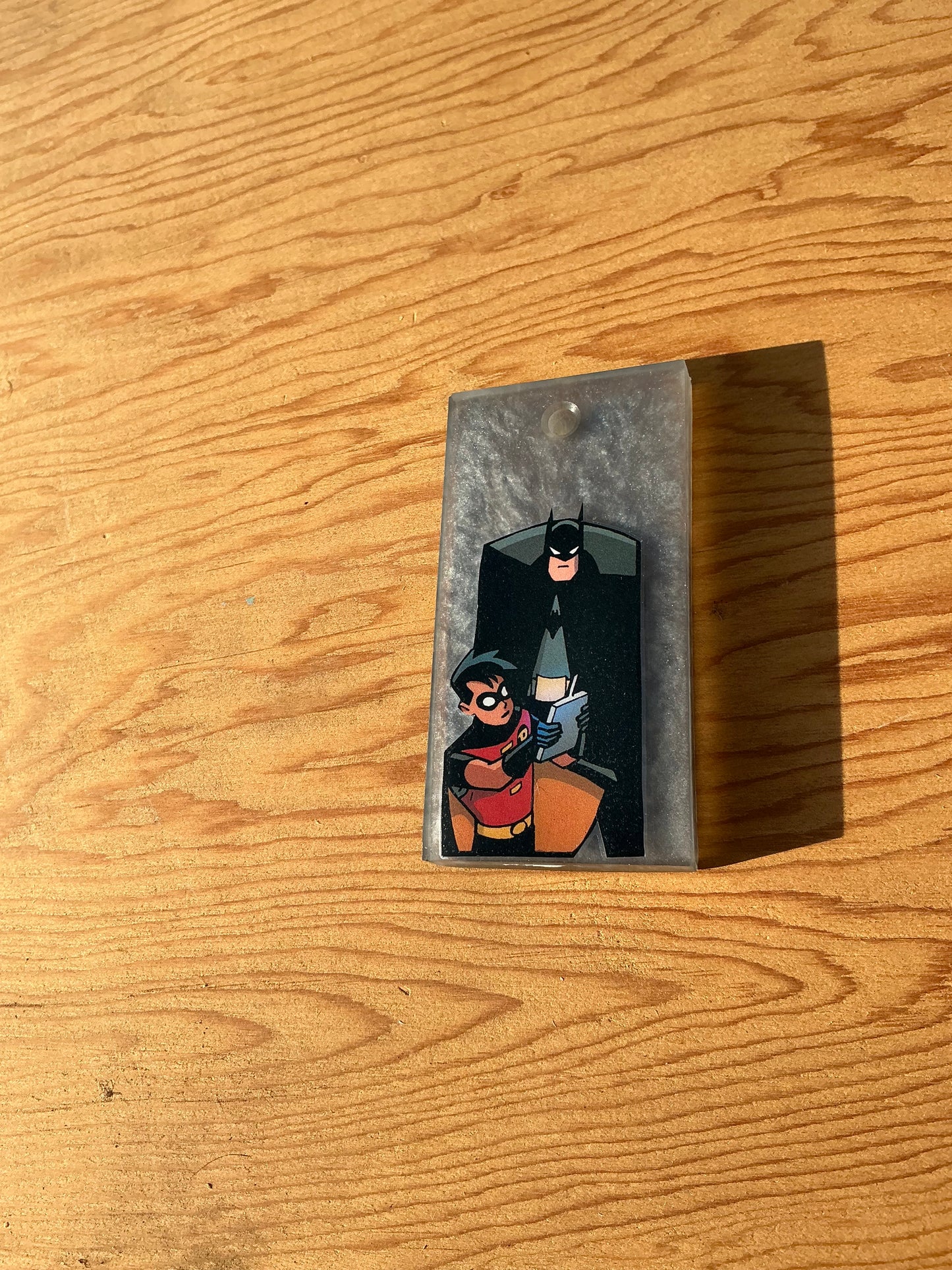 Grey Comic Book Resin Keychain