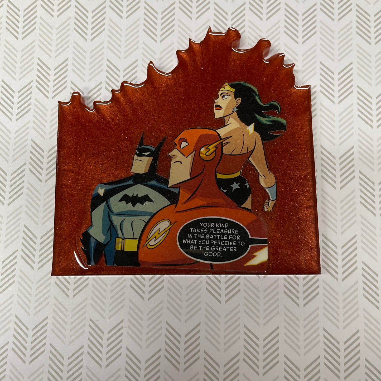 “Save The World” Comic Book Resin Coaster