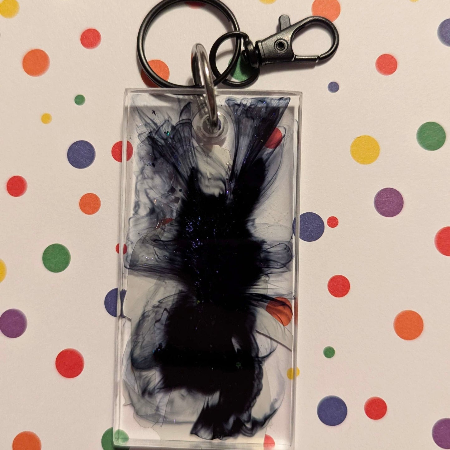 Starry Comic Book Resin Keychain