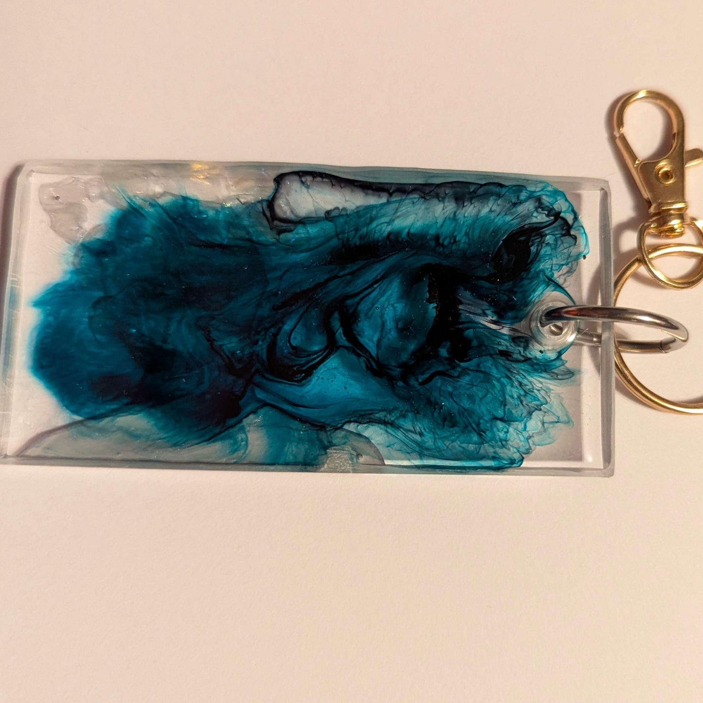 Blue Comic Book Resin Mini Keychain