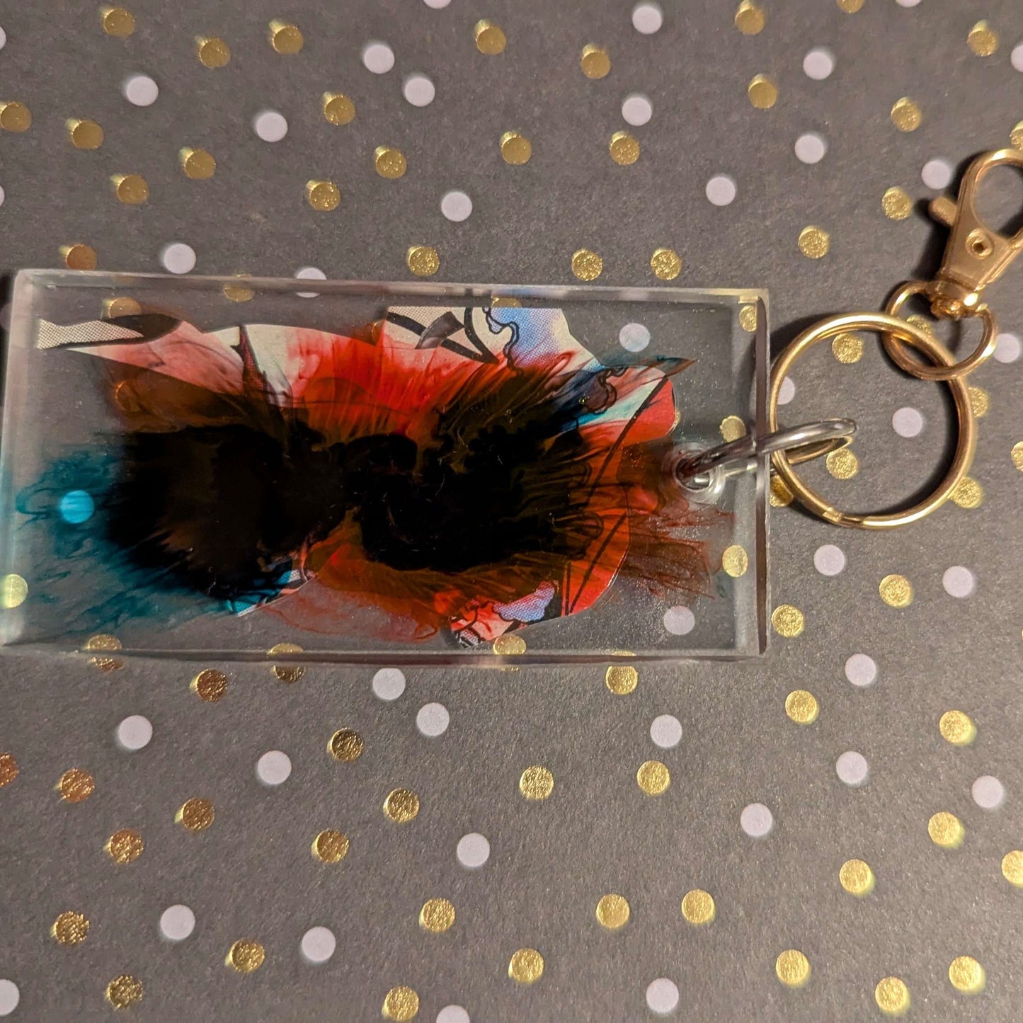 Fast Comic Book Resin Keychain