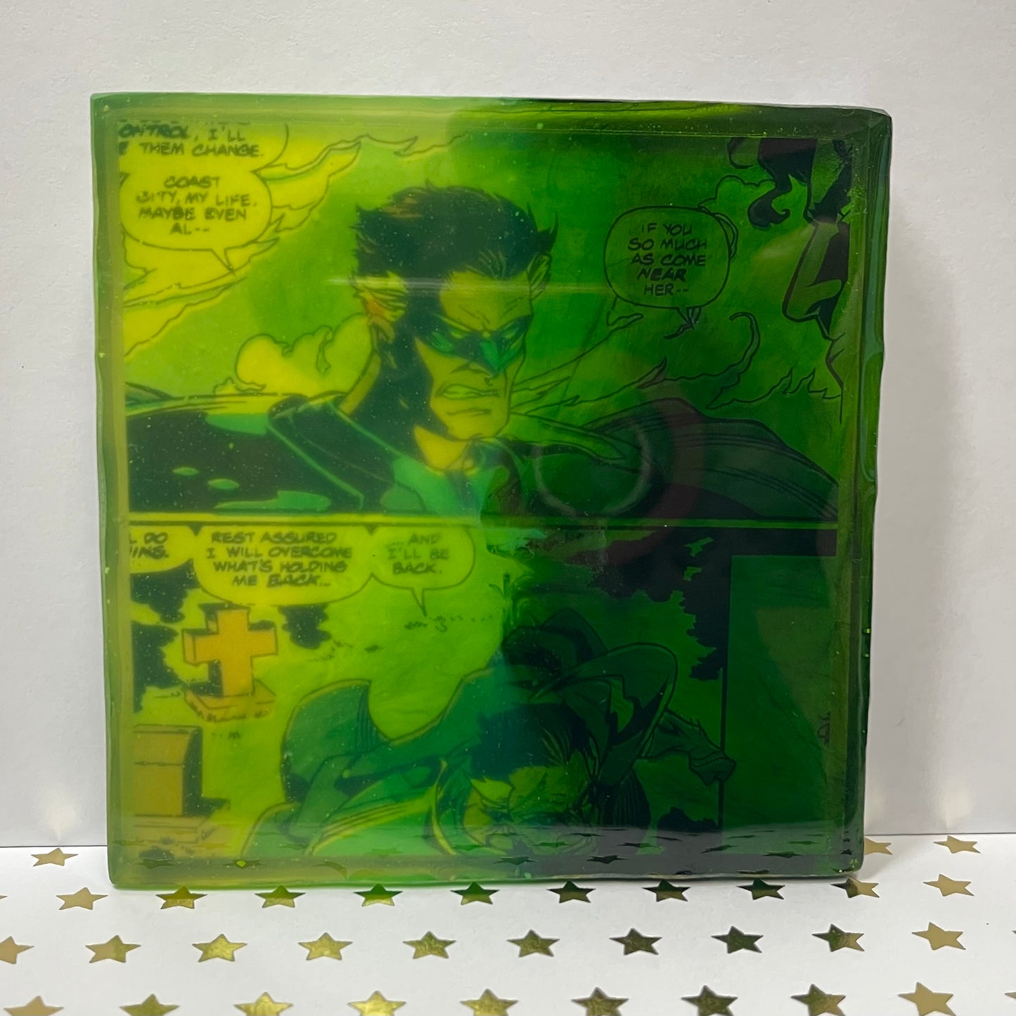 “Lanterns” Comic Book Resin Coaster