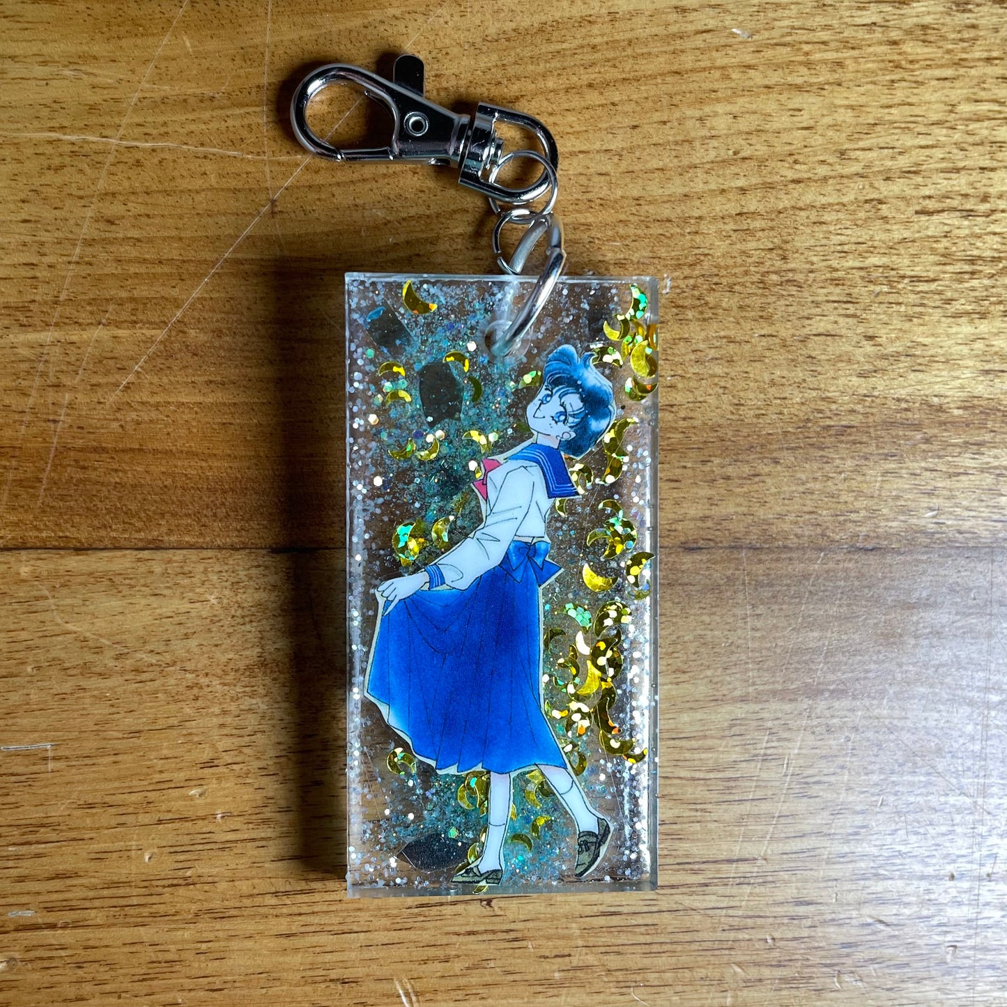 Mercury Inspired Moon Manga Keychain