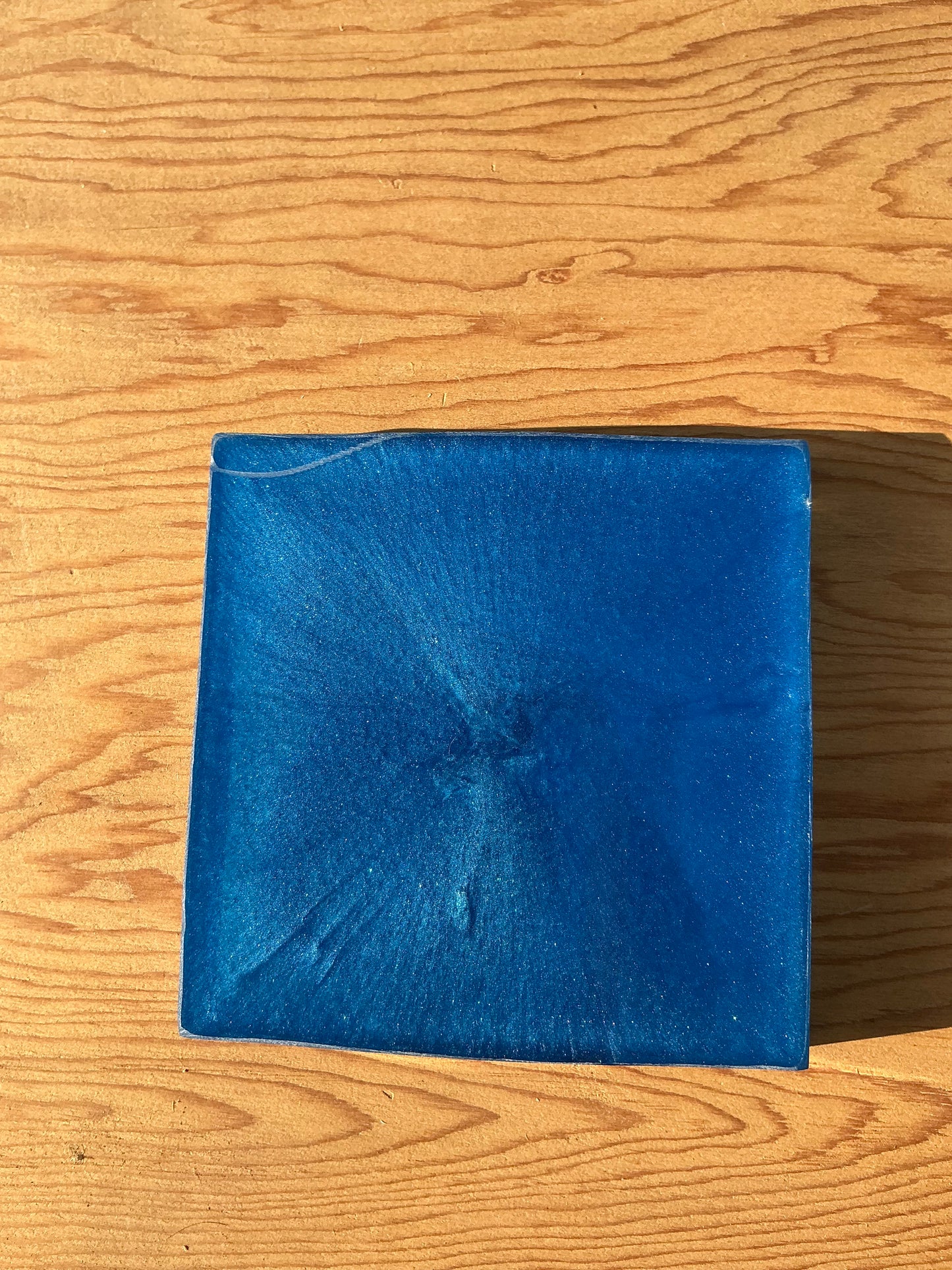 Super Blue Comic Book Resin Coaster