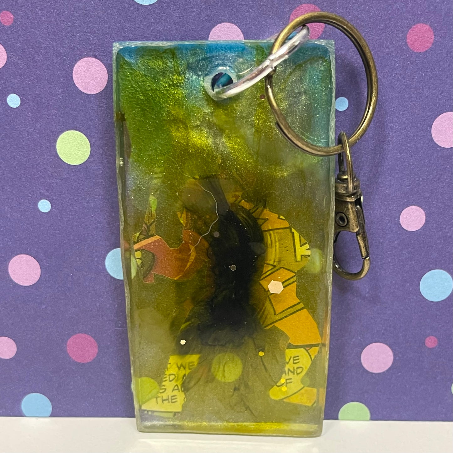 “Kowabunga” Comic Book Resin Keychain