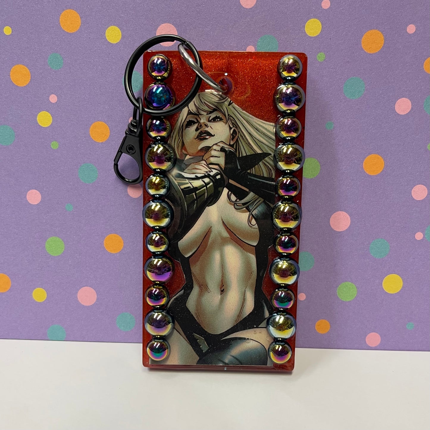 Sexy Vampire Large Comic Book Keychain