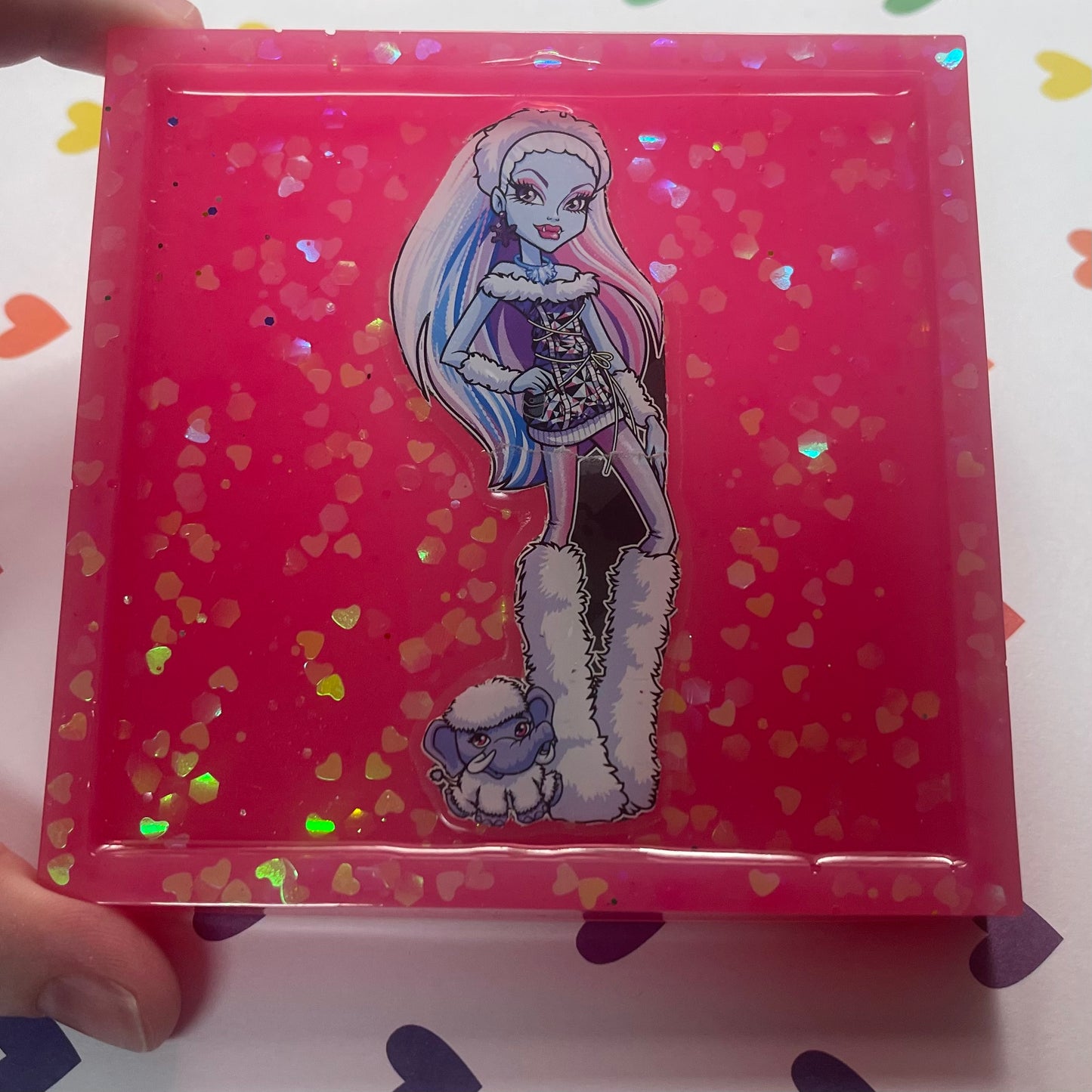 “Snow Monster” Comic Book Resin Coaster