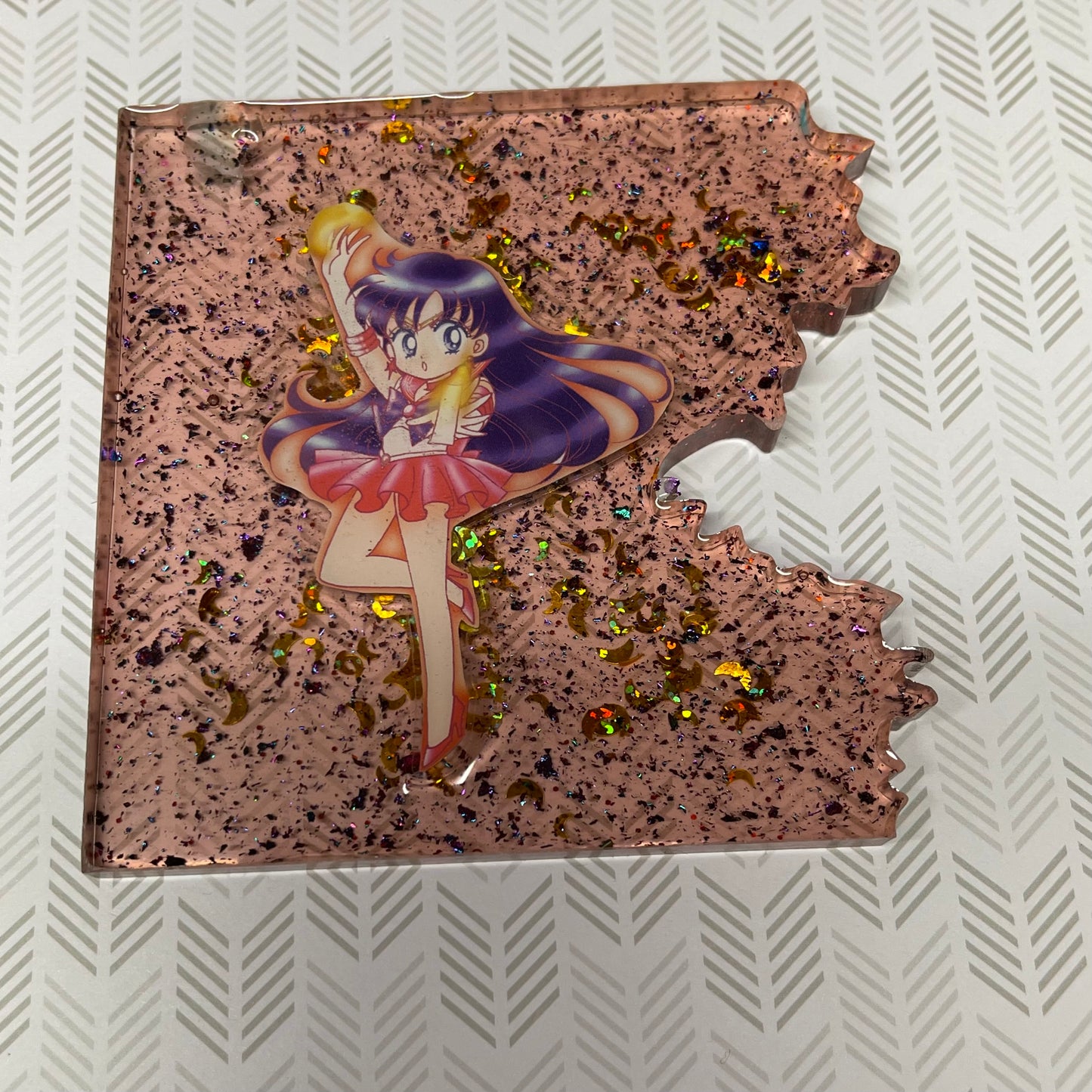 “Mars Power” Manga Resin Coaster