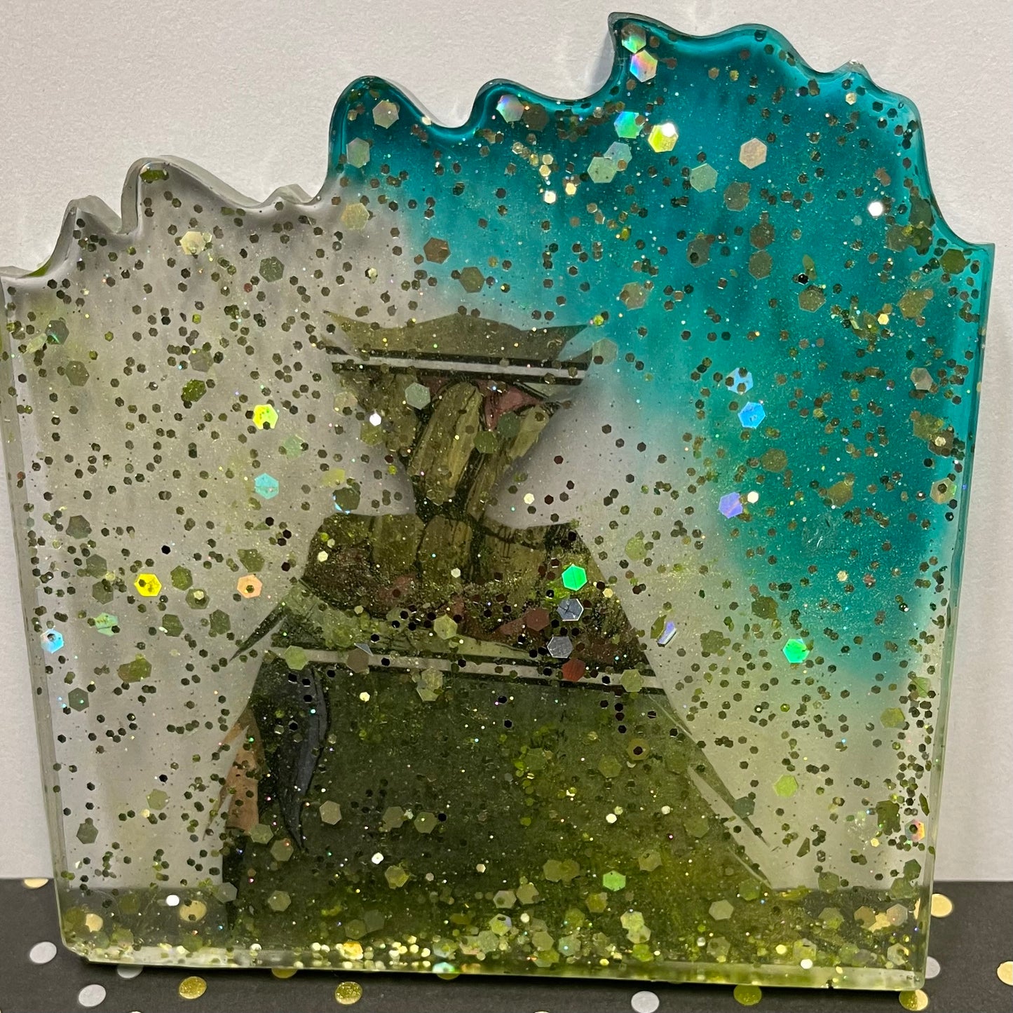 “Hawk Eyes” Comic Book Resin Coaster