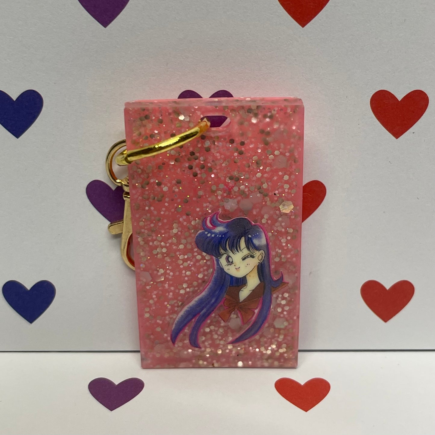 Pink Mars Manga Resin Mini Keychain