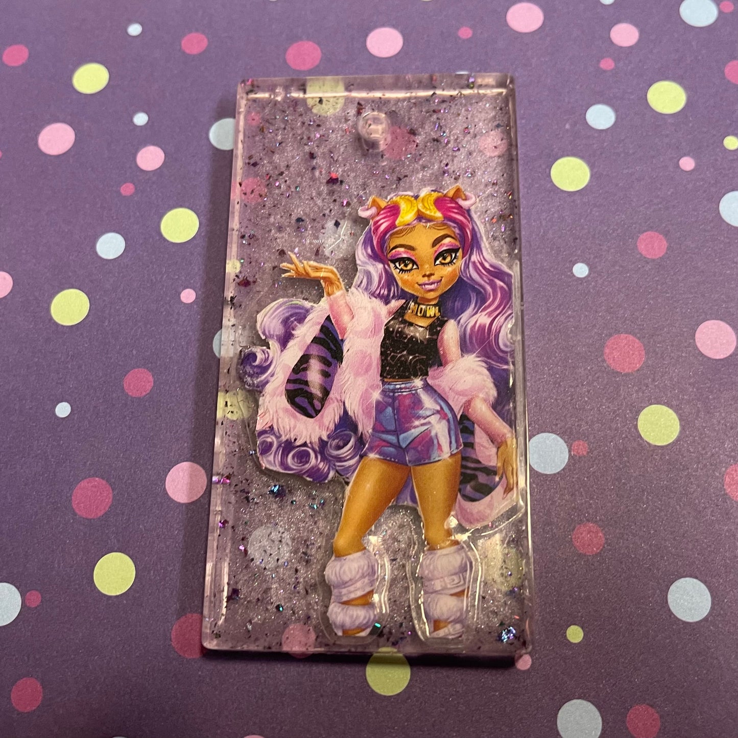 Fashionista Comic Book Resin Keychain