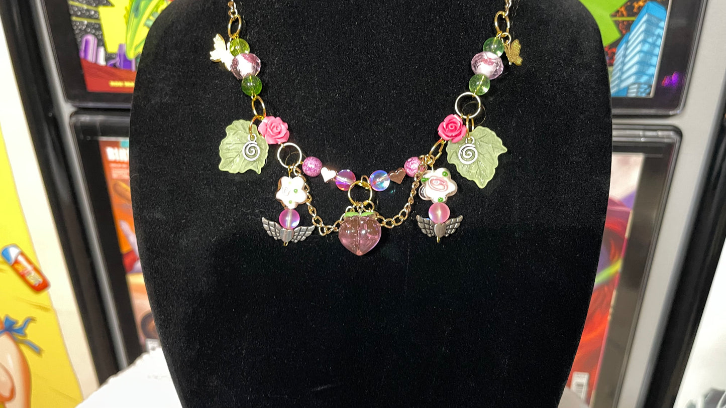 Spring Peach Blossom Necklace