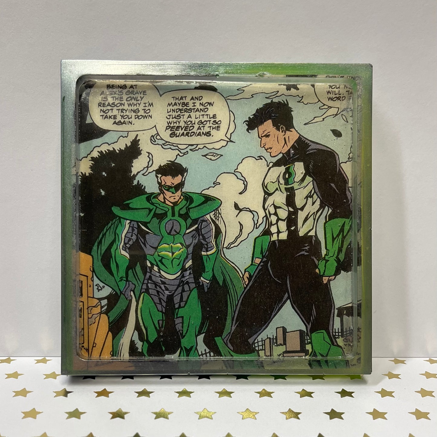 “Lanterns” Comic Book Resin Coaster