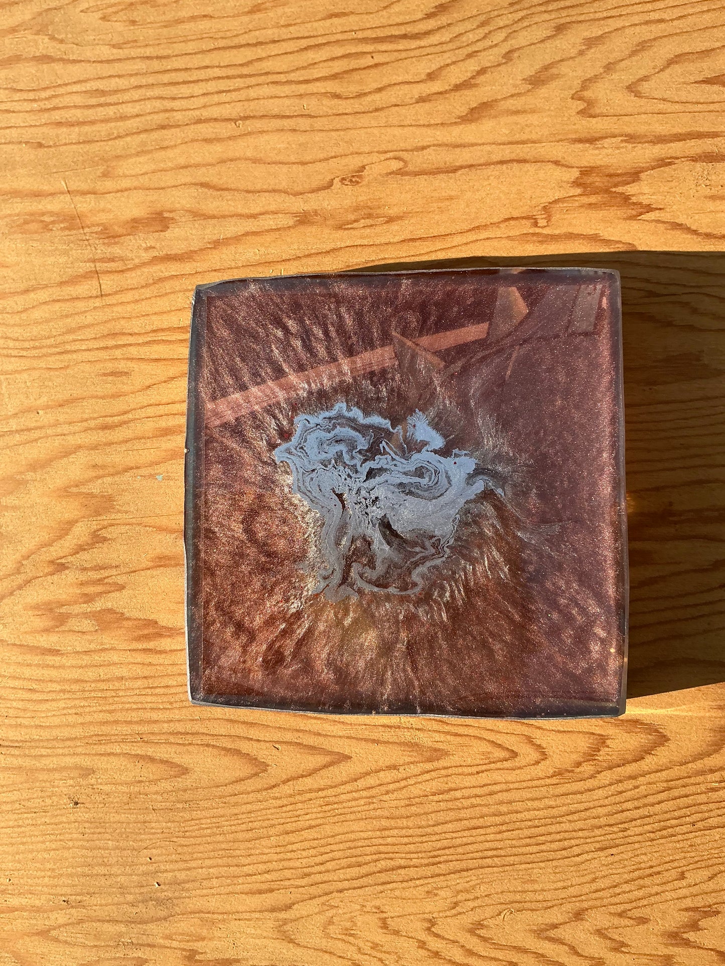 Metallic Manga Resin Coaster