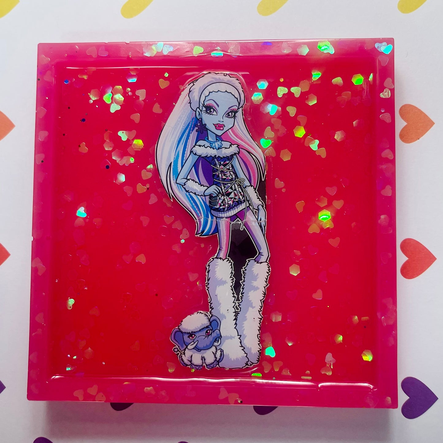 “Snow Monster” Comic Book Resin Coaster
